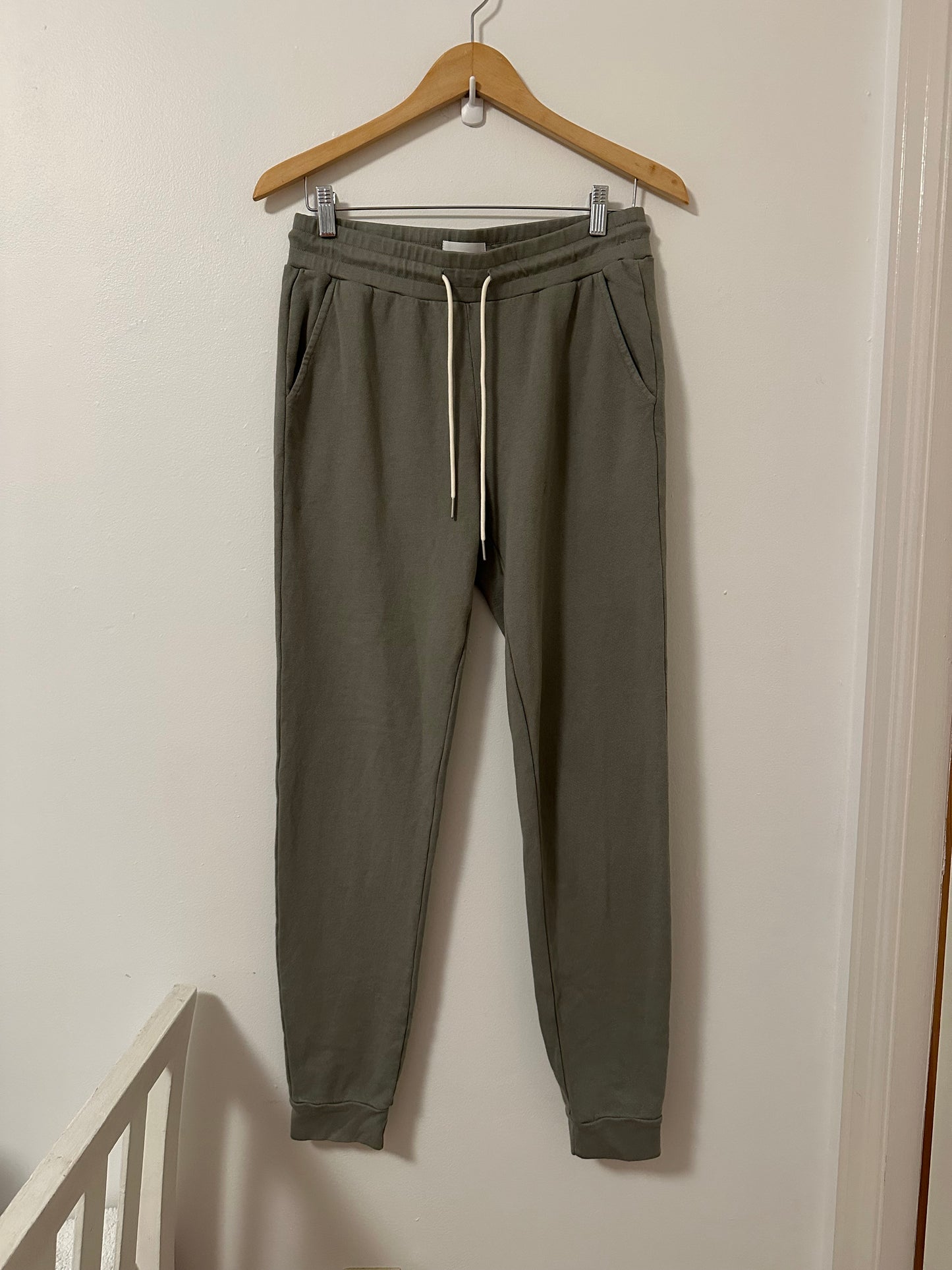 MATE The Label Olive Green Organic Lightweight Terry Joggers - Size Medium