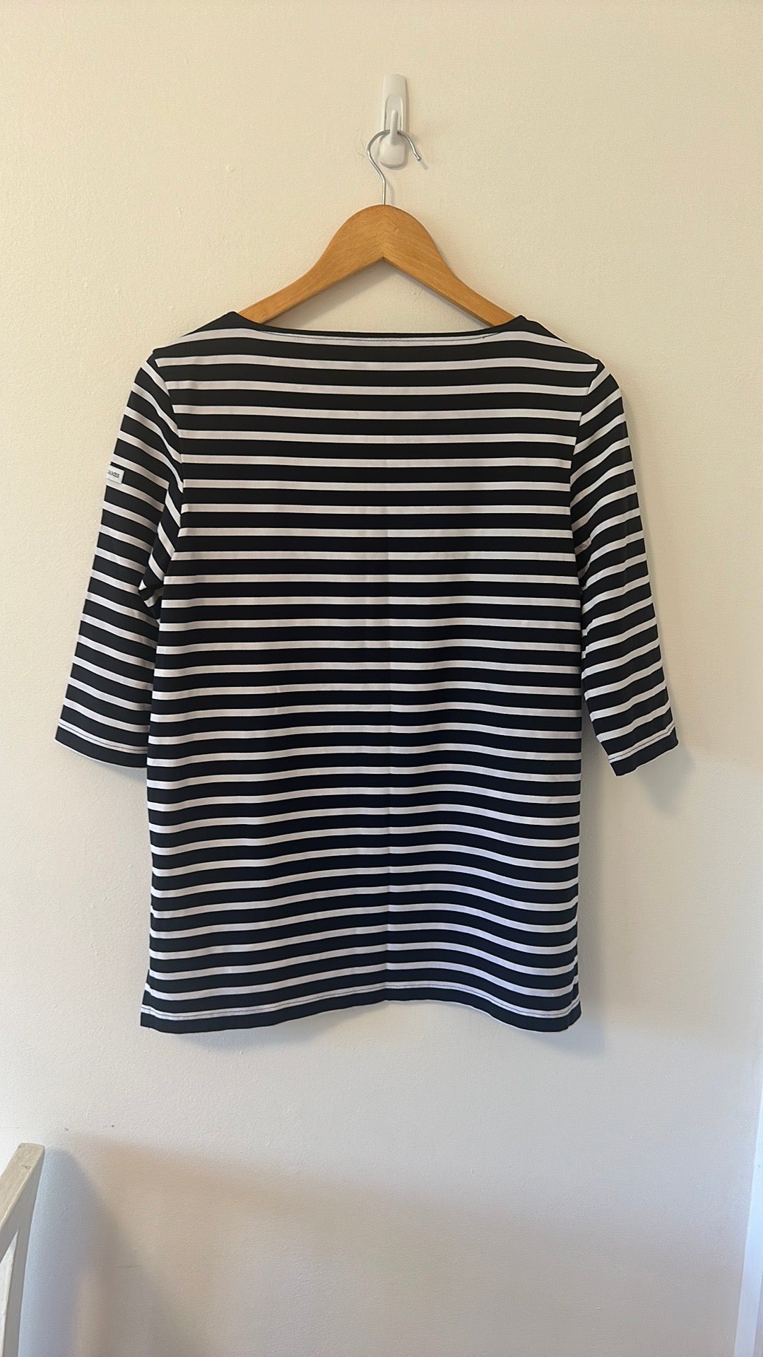 Saint James Phare Boat Neck Striped Tunic with Slits - Size 10