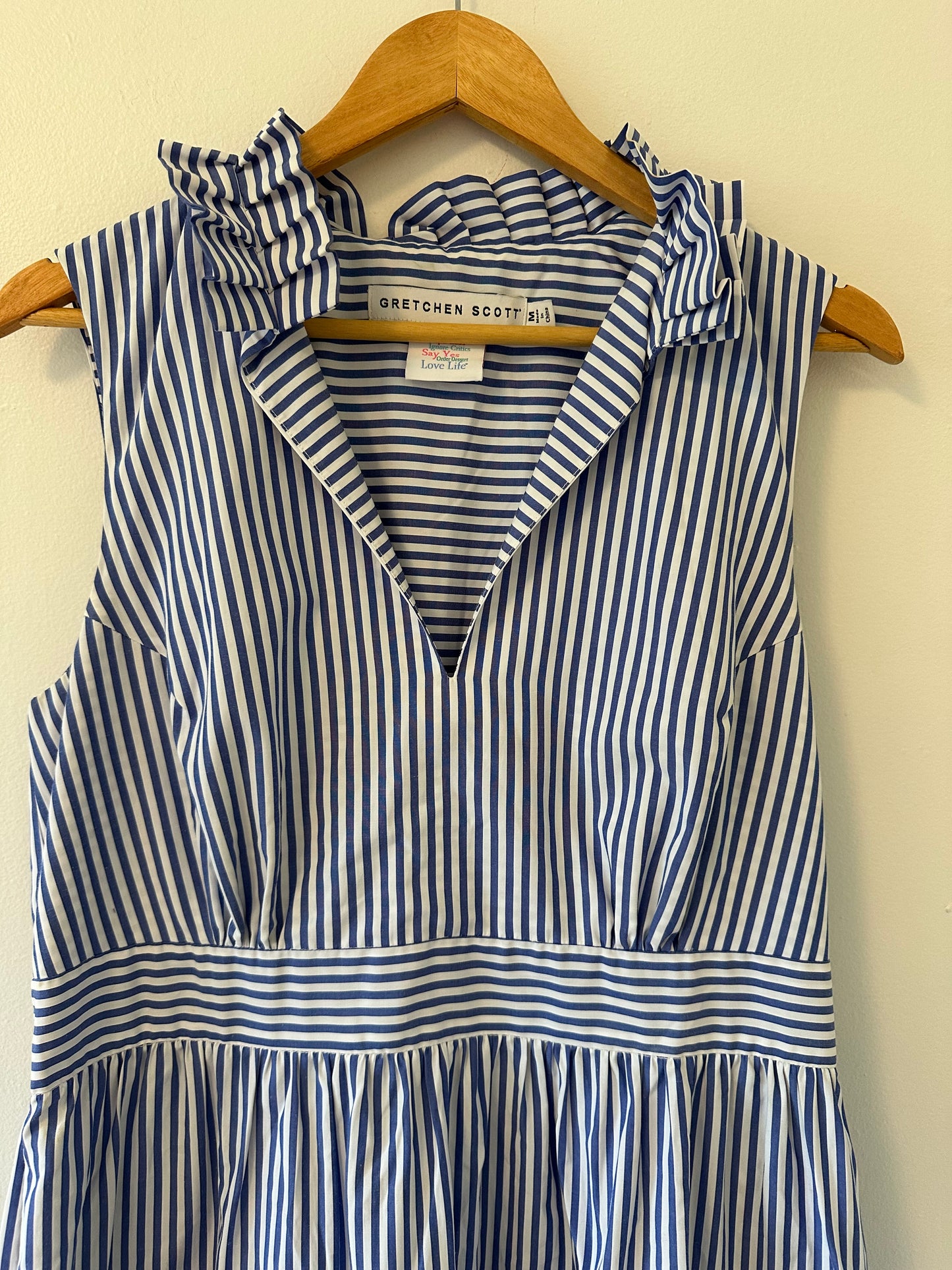 Gretchen Scott Hope Striped Dress in Periwinkle - Size Medium