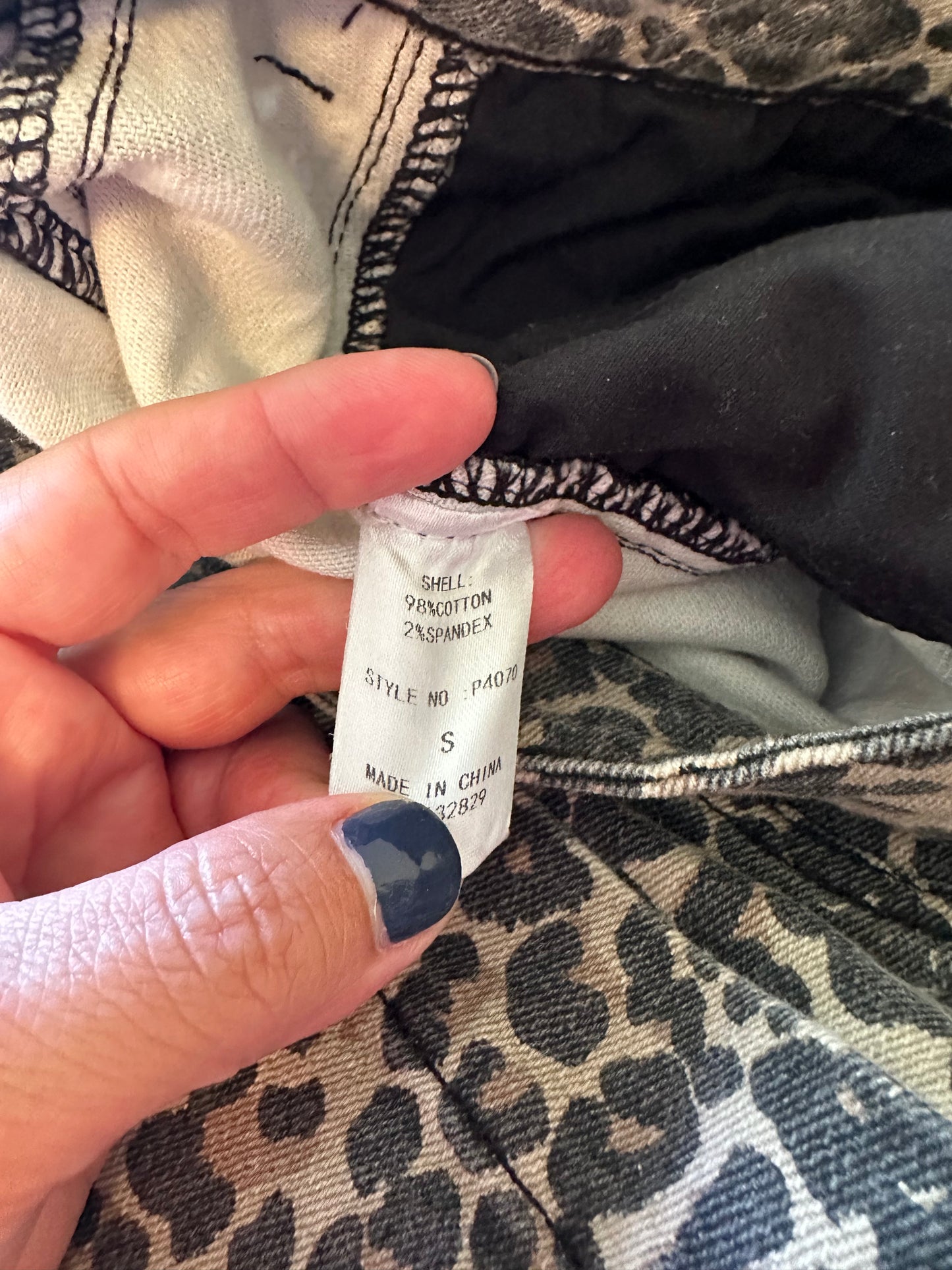 Miou Muse Leopard Print Barrel Jeans | Size Small