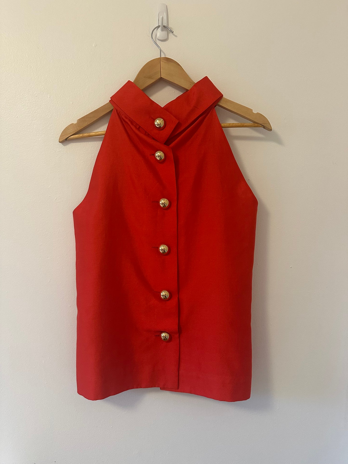 Sail to Sable Orange Halter Top Size Small