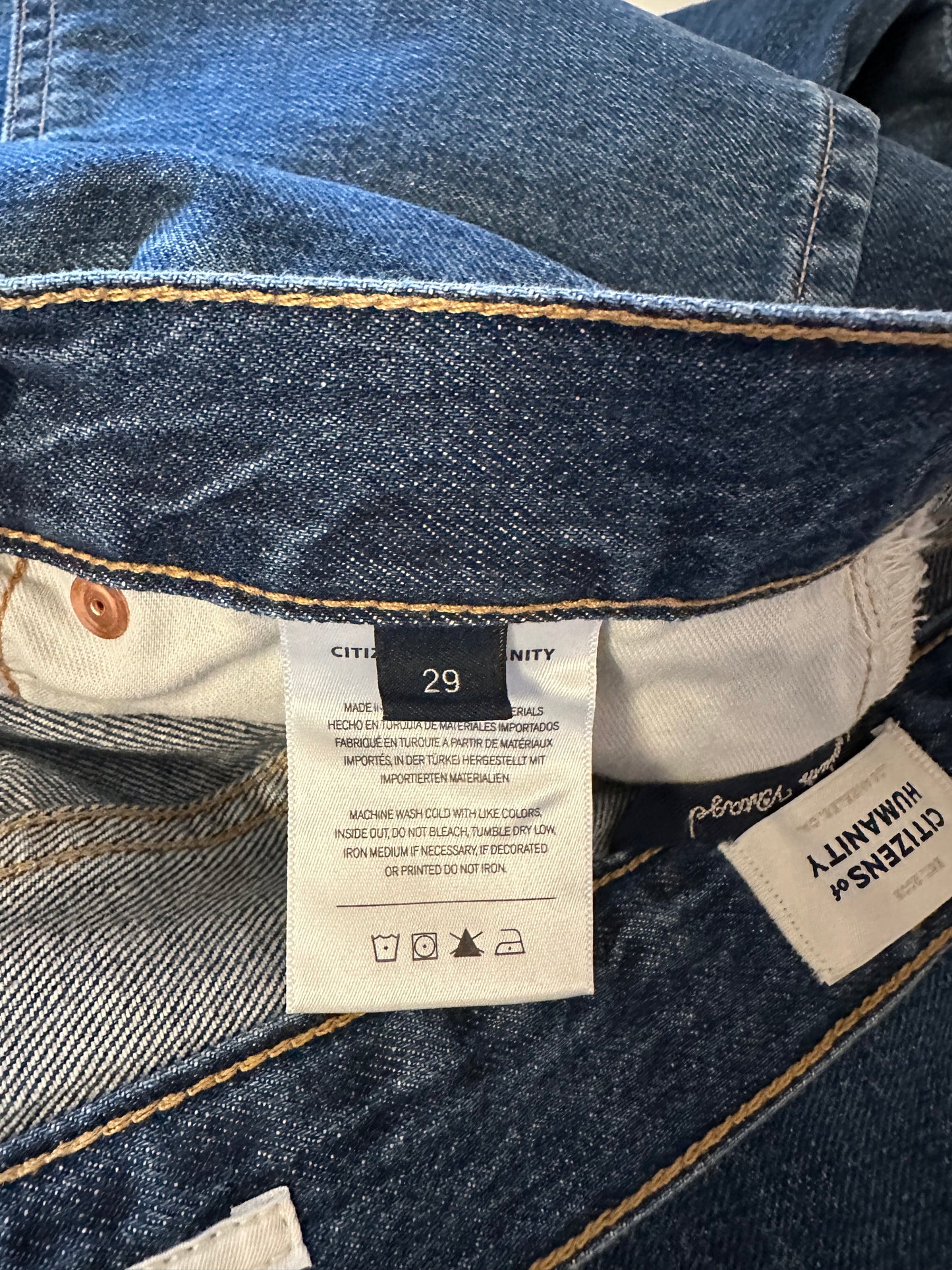 Citizens Of Humanity Annina Straight Leg Cotton Jeans | Size 29