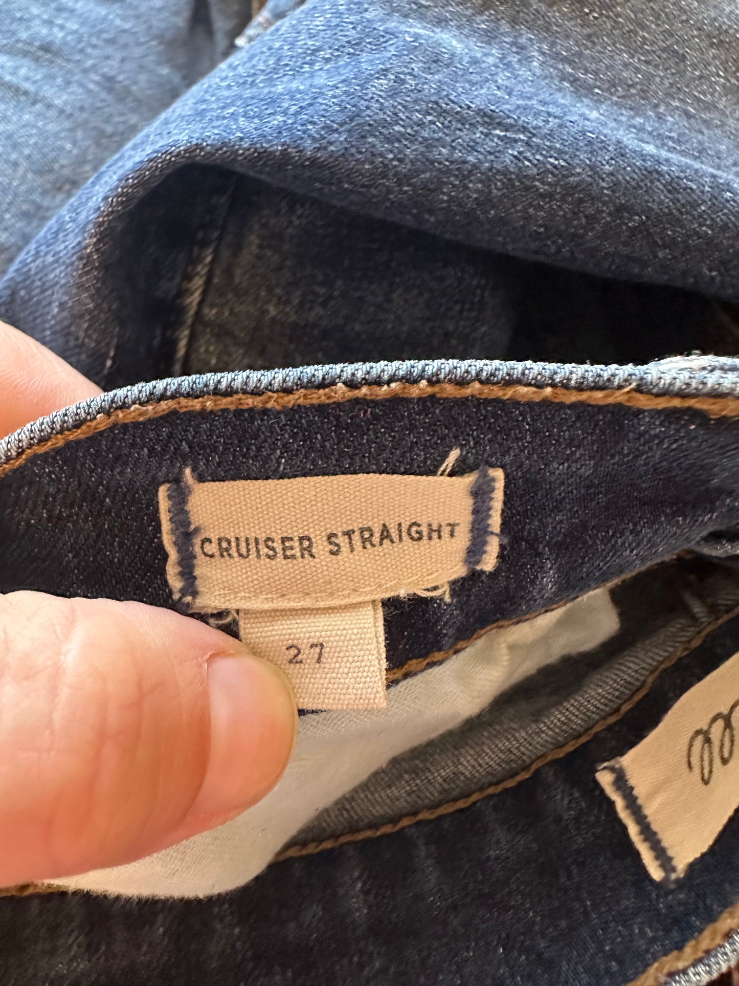 Madewell Cruiser Straight Leg Medium Wash Jeans With Stretch | Size 27