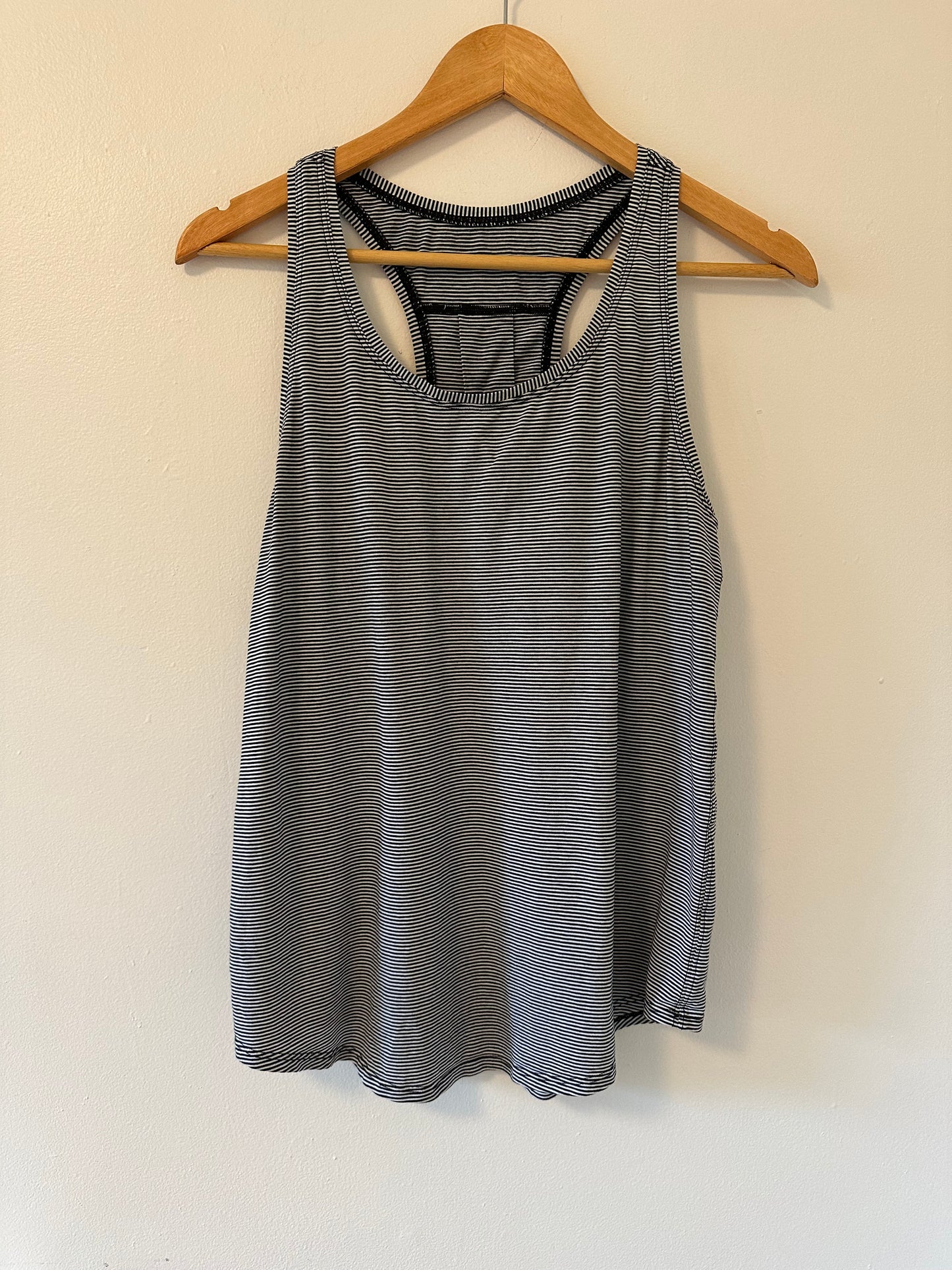 Lululemon Love Tank *Pleated in Black Stripe - Size 10