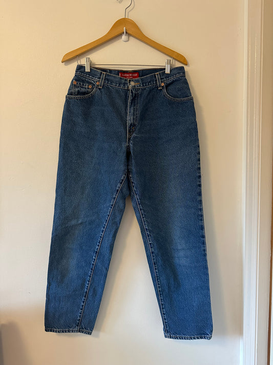 Levi's Vintage 550 Classic Relaxed Fit High Rise Blue Jeans | Size 14