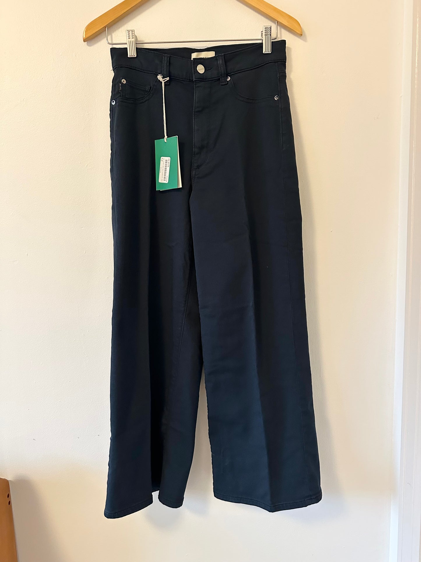 NWT Citizens of Humanity Hepburn Wide Leg Ankle Pants In Navy | Size 25