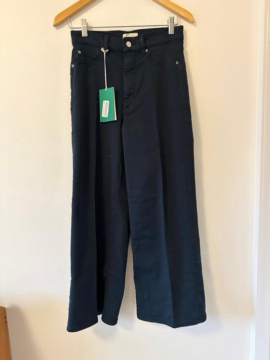 NWT Citizens of Humanity Hepburn Wide Leg Ankle Pants In Navy | Size 25