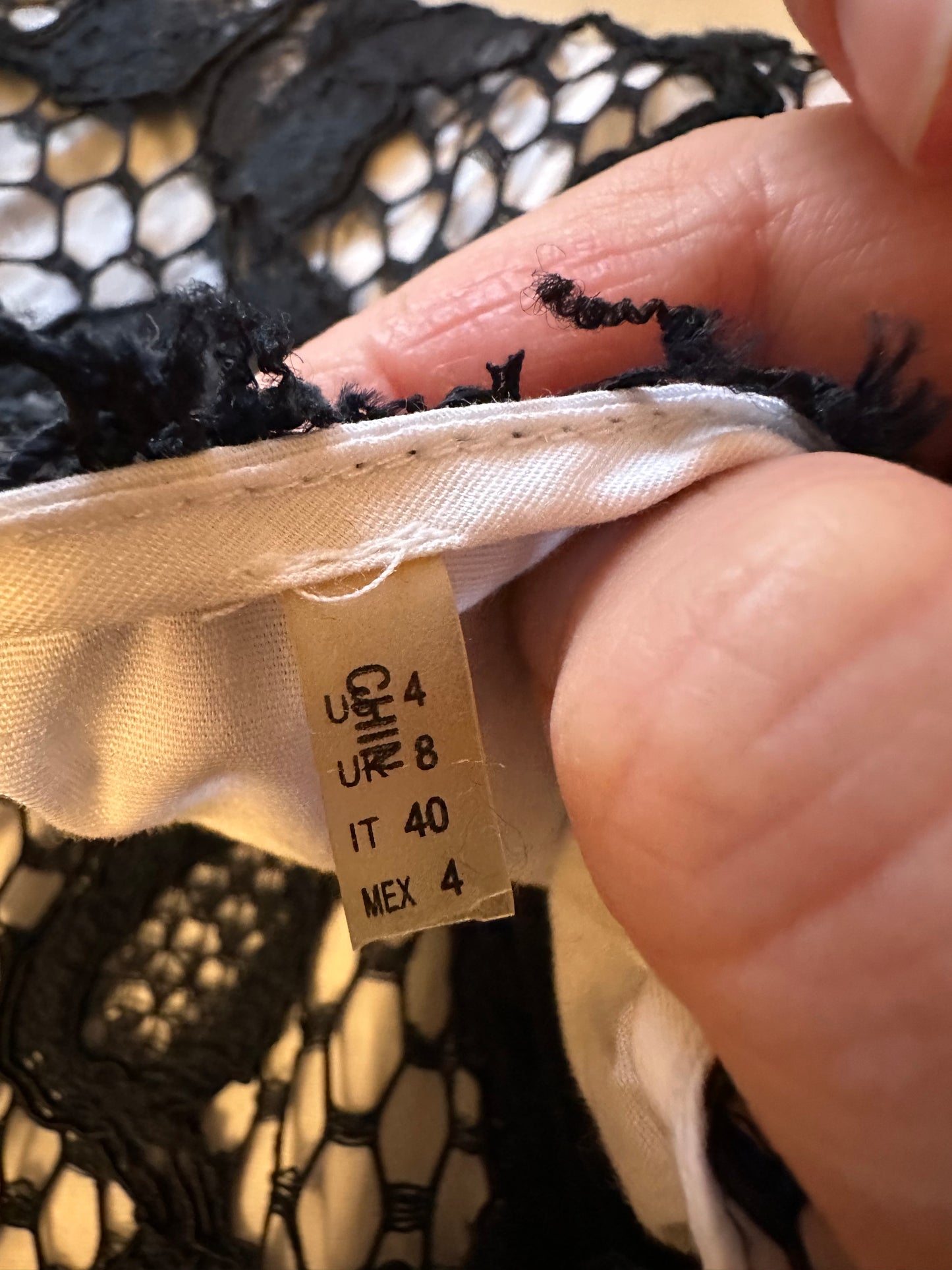 Elie Tahari Black Lace Knee Length Dress | Size 4