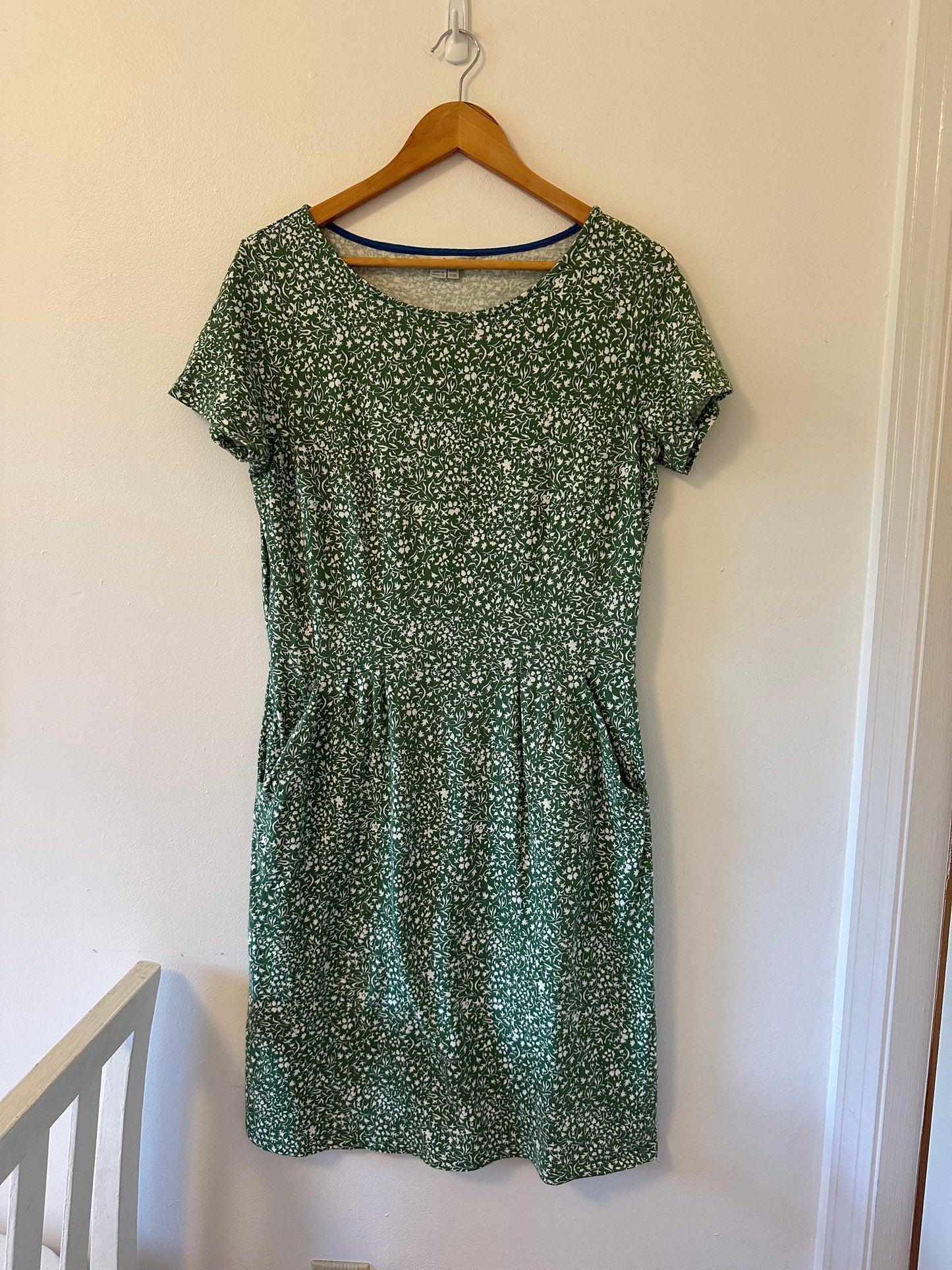 Boden Green Floral Dress - Size 10