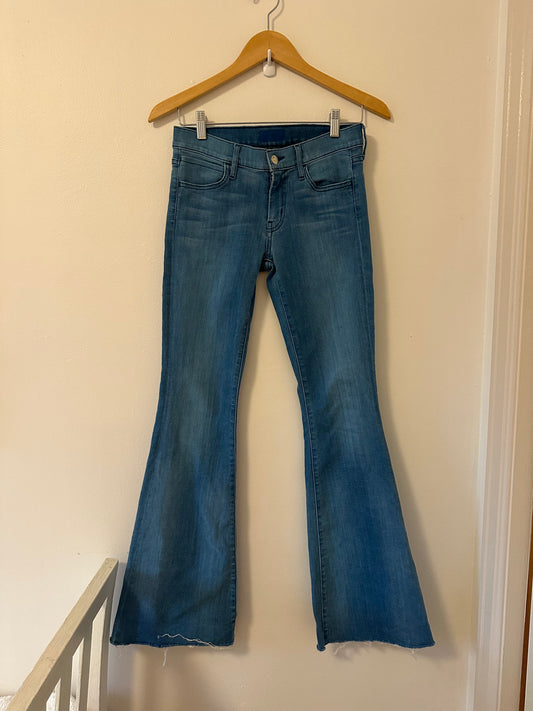 Koral Women's Blue Flared Stretch Jeans - Size 27