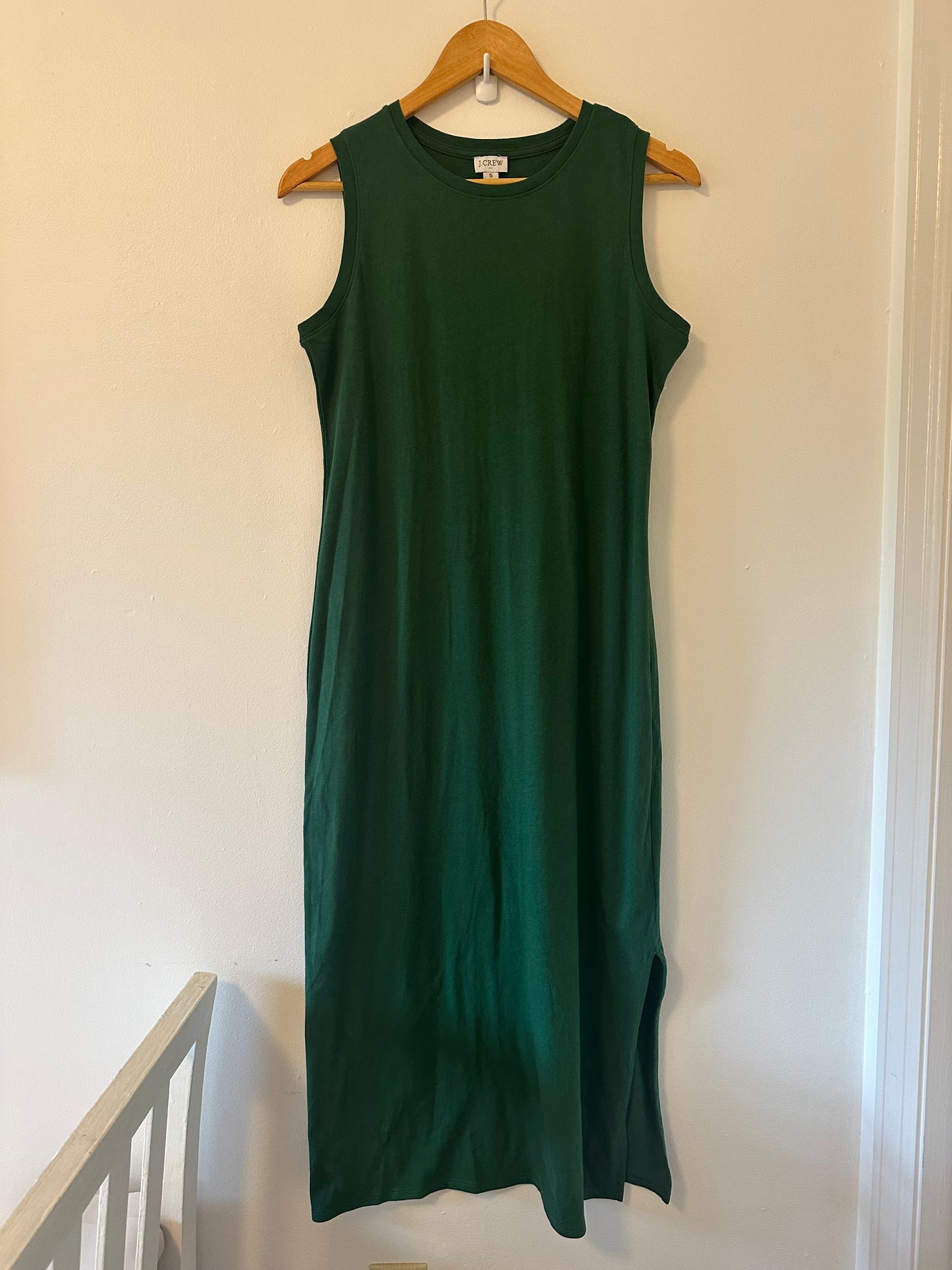 J. Crew Knit Midi Dress in Dark Green - Size Small