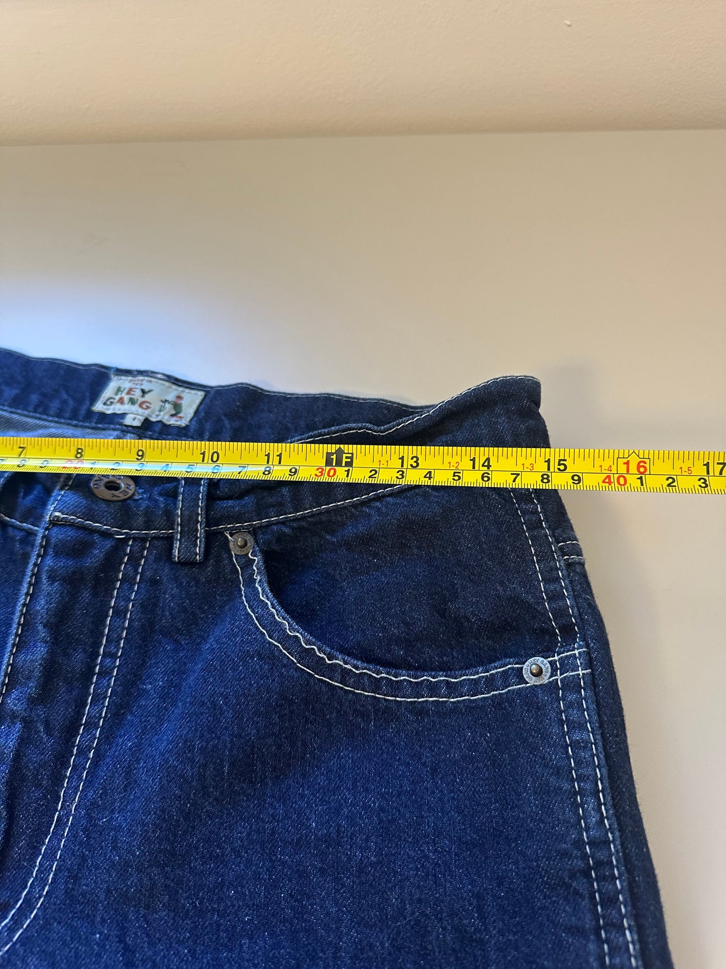 Hey Gang Denim Workpants Blue Straight Leg Women's Jeans | Size 1