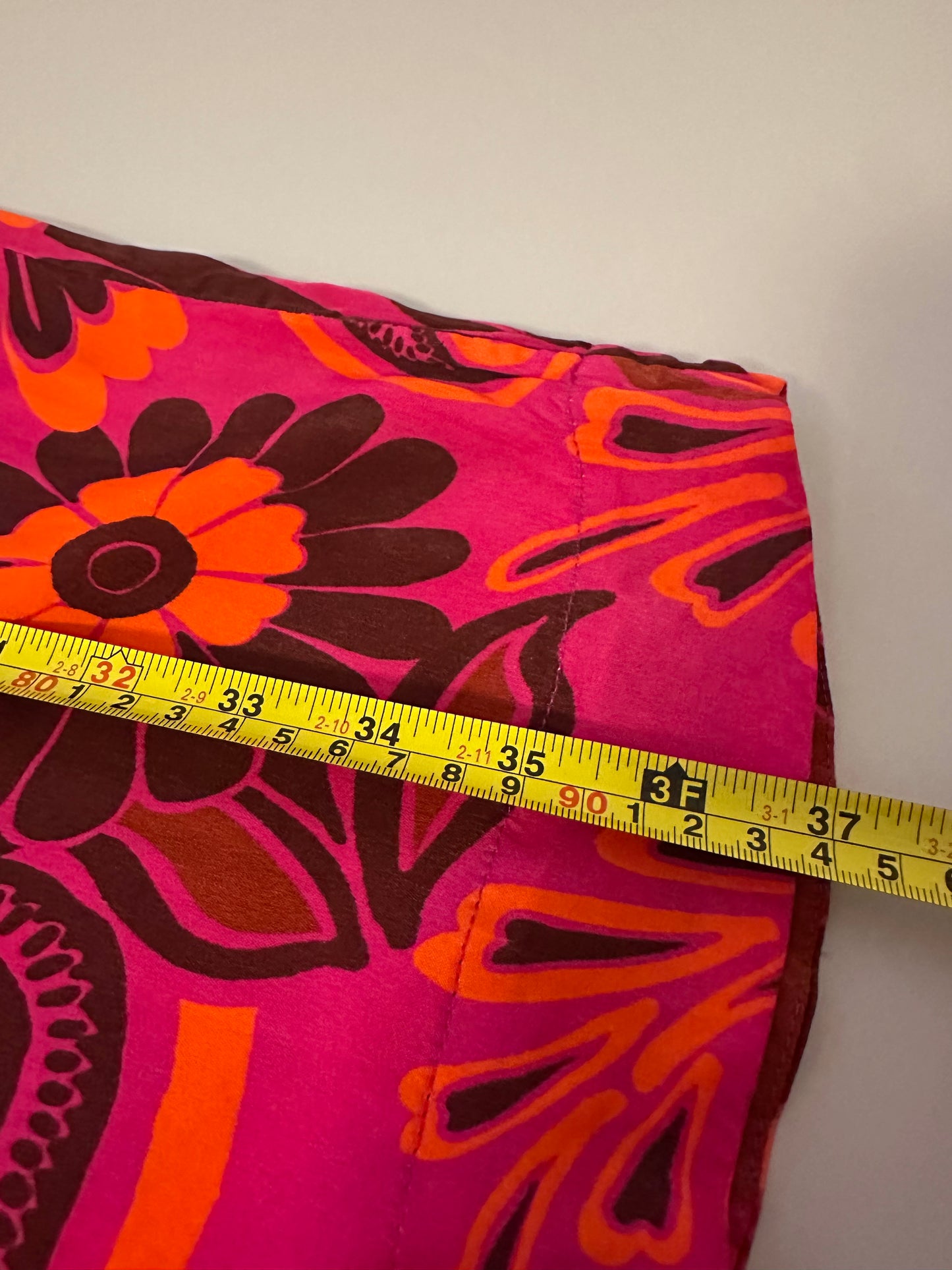 FARM Rio Bold Floral Satin Maxi Skirt | Size Large