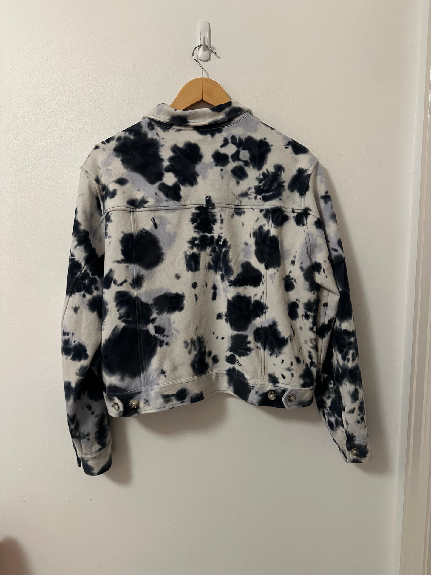 Rails Steffi Tie-Dye Jacket with Flap Pockets in Navy Charcoal | Size Large