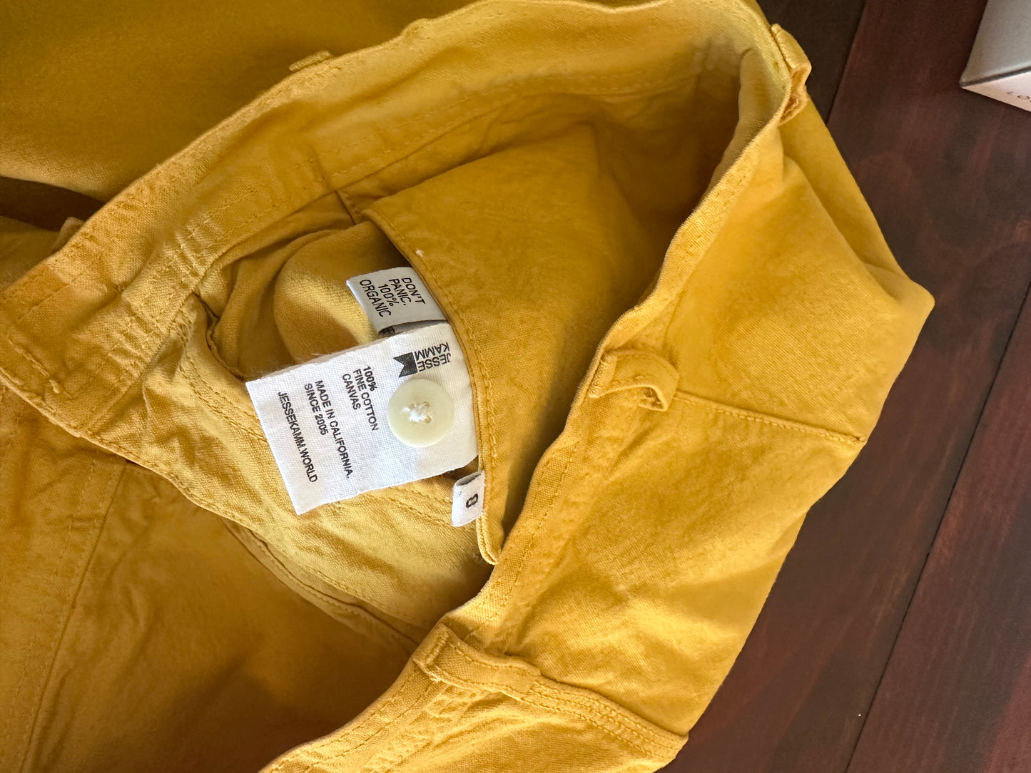 Jesse Kamm Mustard Yellow Wide-Leg Sailor Pants Size 8