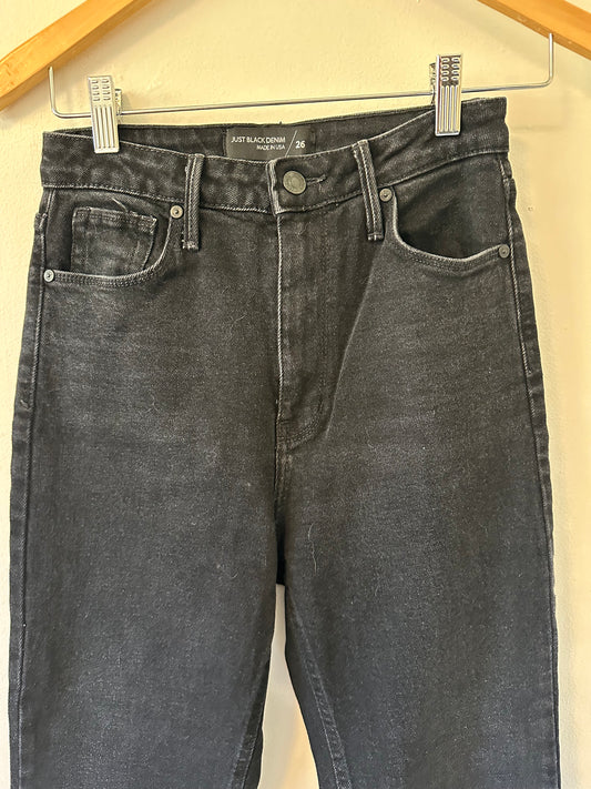 Just Black High Rise Bootcut Black Denim Jeans | Size 26