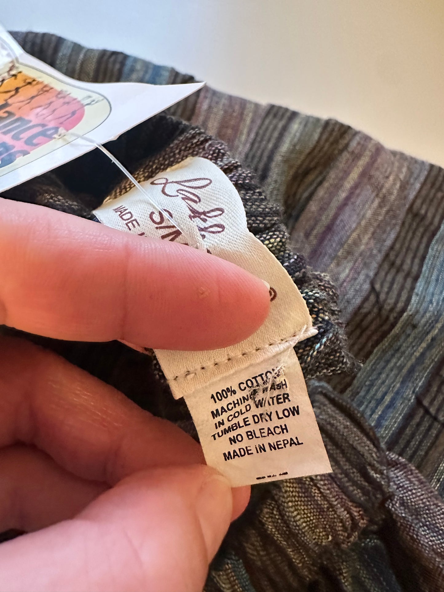 NWT Cotton Striped Maxi Skirt