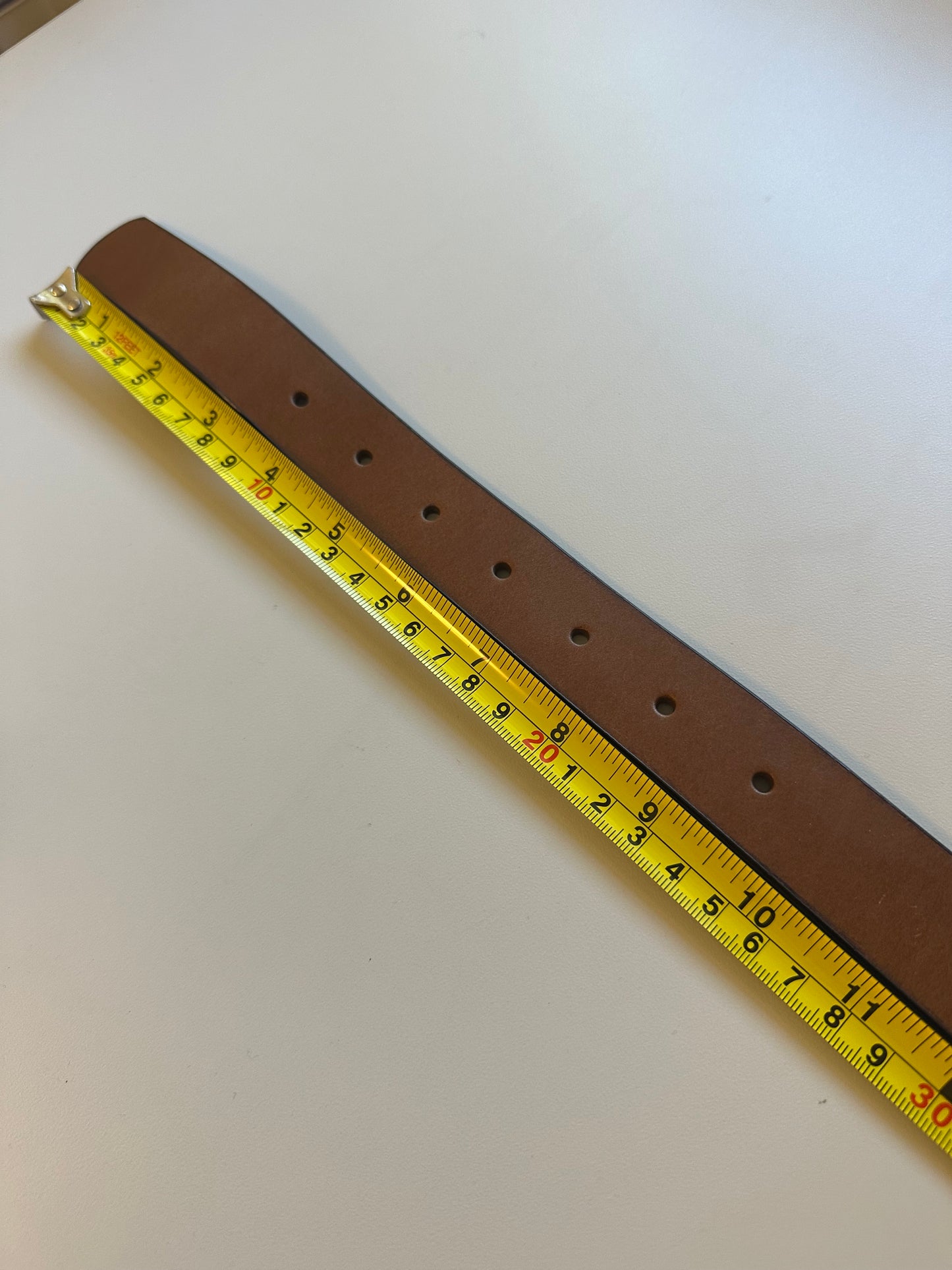 Boden Brown Leather Belt with Gold Buckle