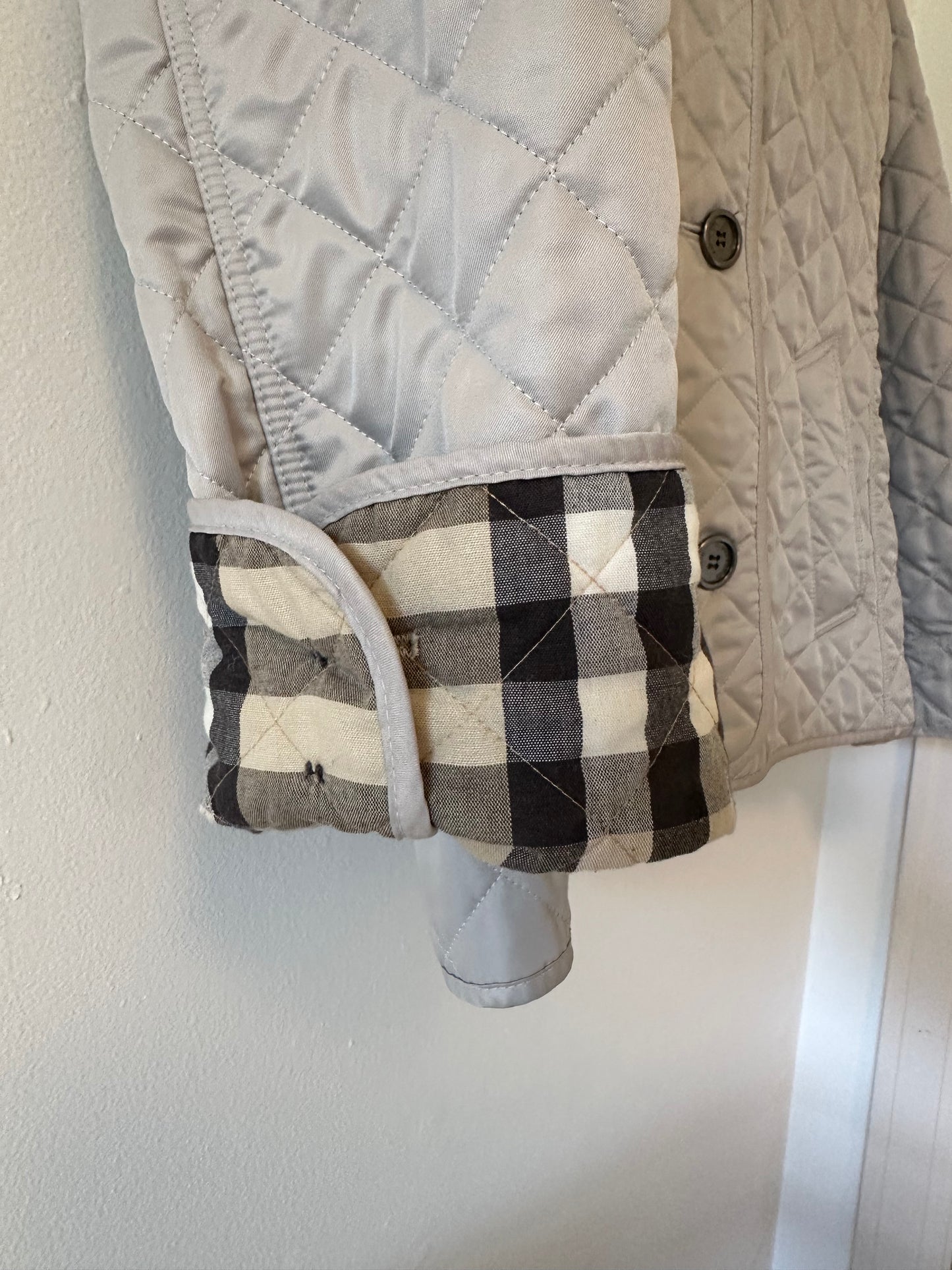 Burberry Brit Classic Quilted Beige Jacket - Size Medium