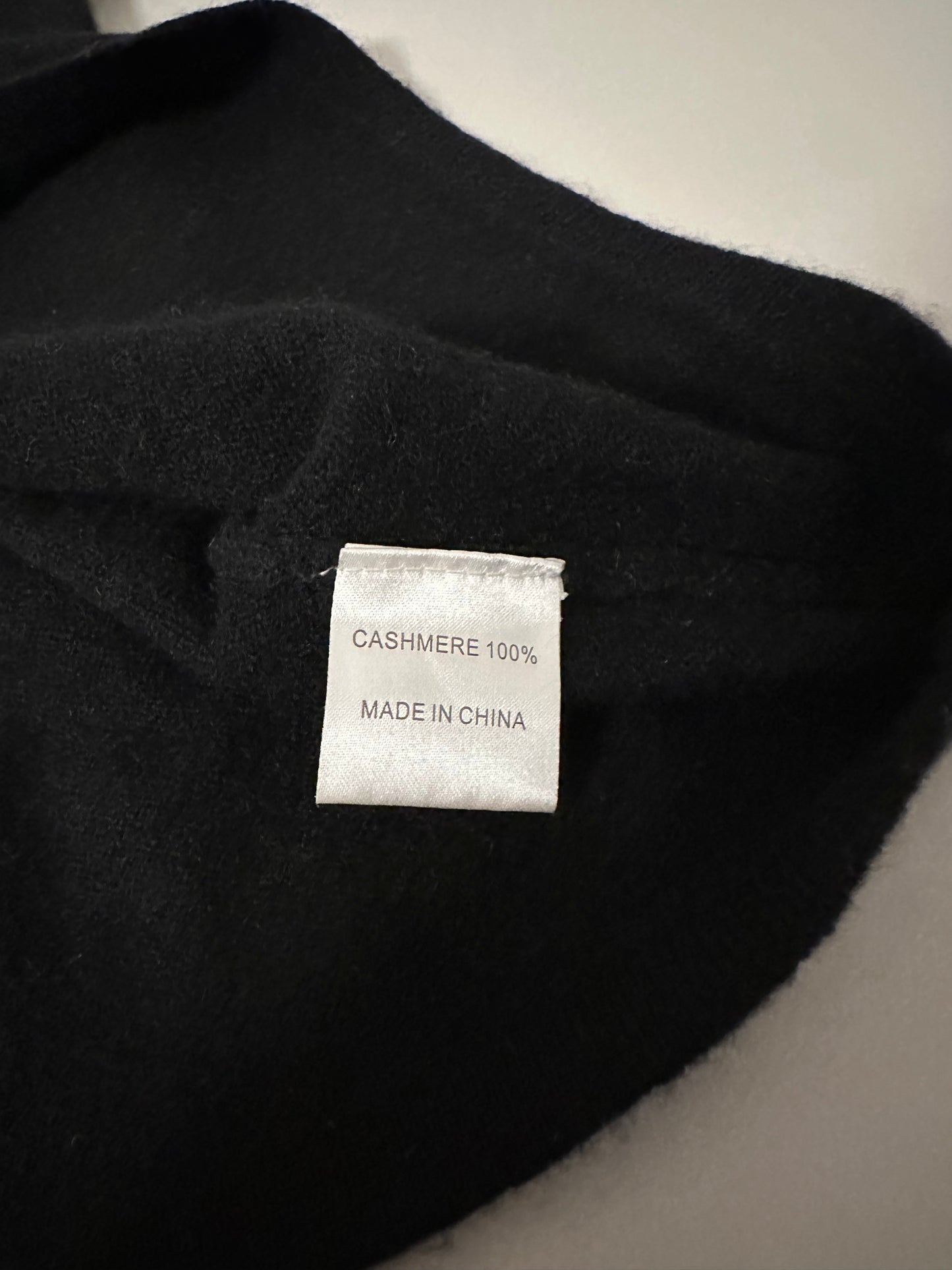 Cortland Park Cashmere Boatneck Sweater with V in the Back in Black | Size XS