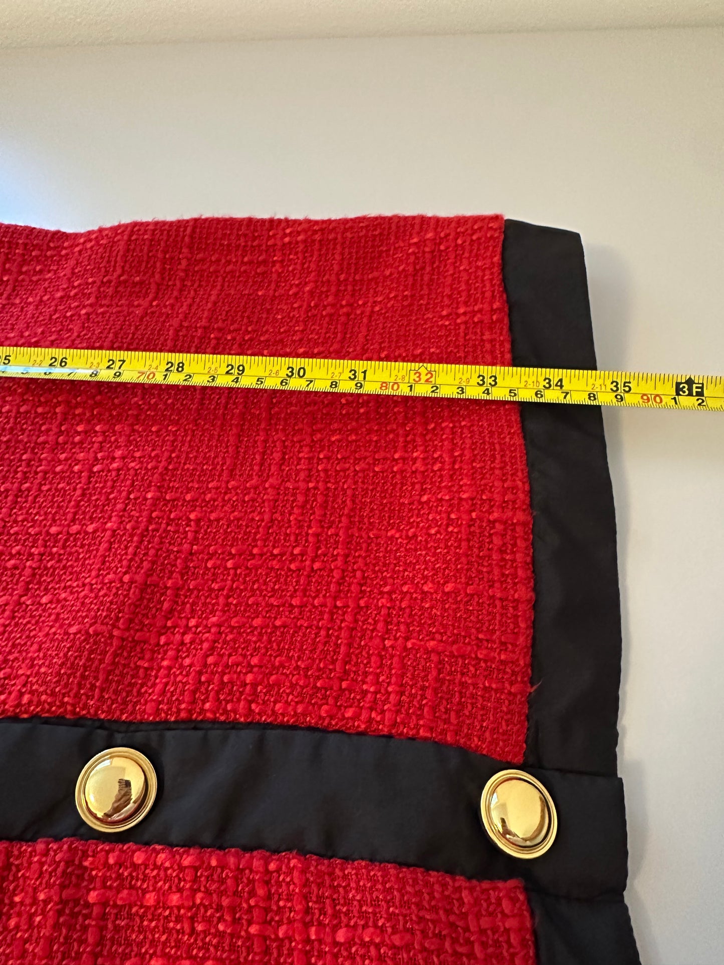 Tuckernuck Pomander Place - Red Tweed Coco Bow Detail Dress | Size Medium