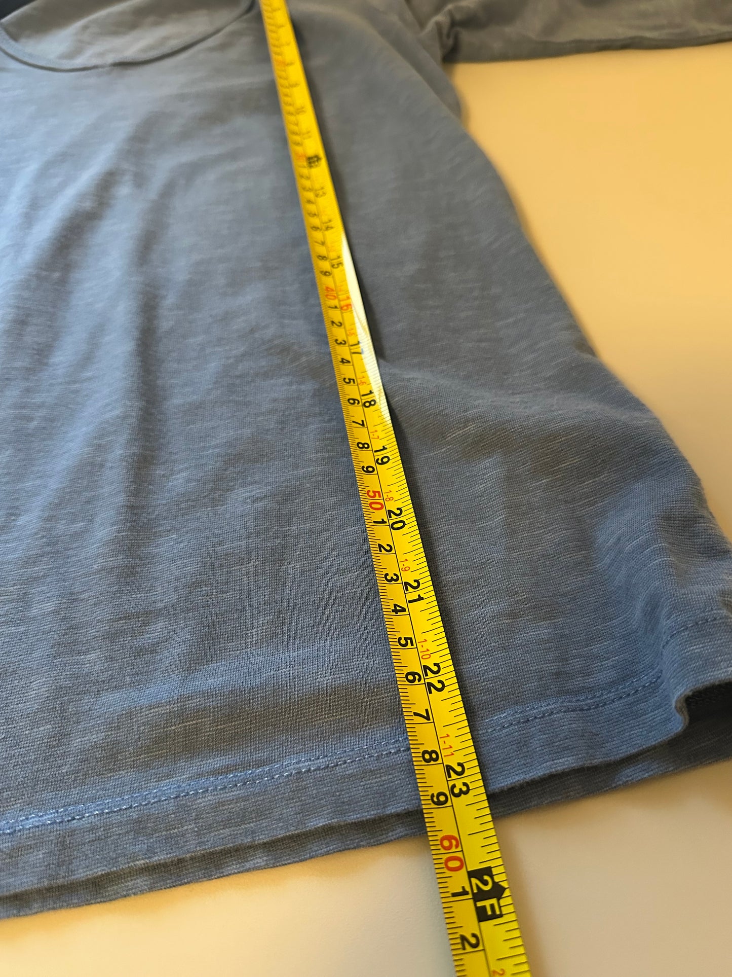 Horny Toad - Slate Blue Long Sleeve V-Neck Tee Shirt | Size Medium