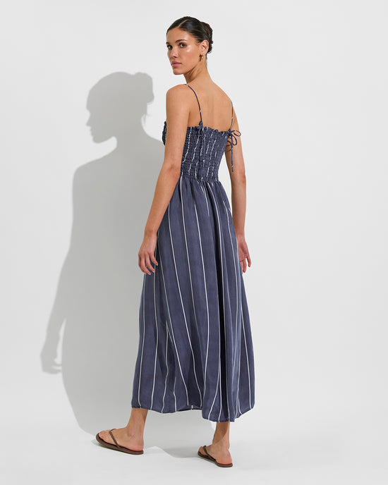 Left on Friday Cabana Maxi Dress in Varsity / Coconut - Size S/M