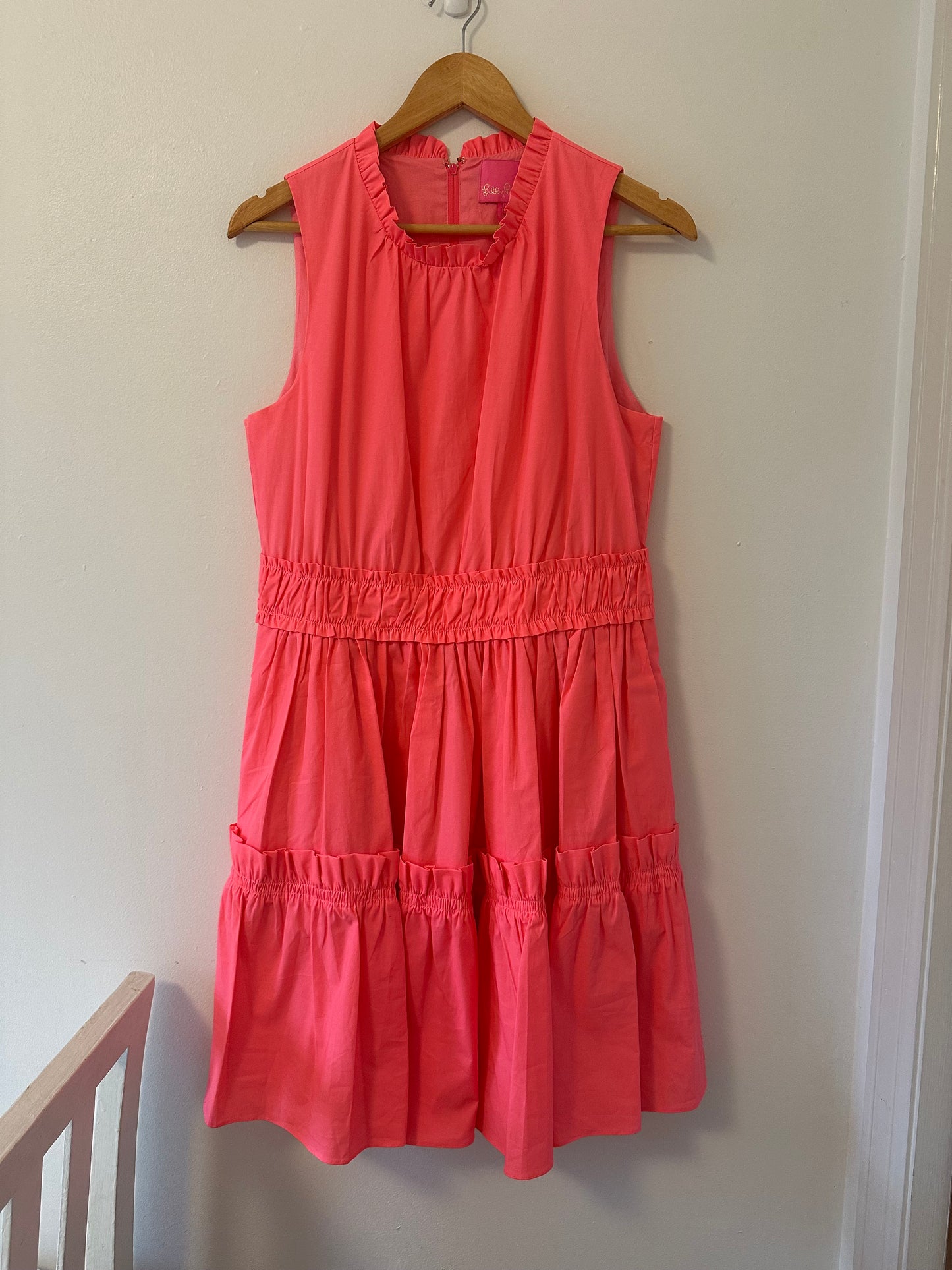 Lily Pulitzer Elina Coral Sleeveless Stretch Dress - Size 10