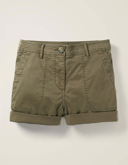Boden Olive Green Cuffed Women's Shorts - Size US 8