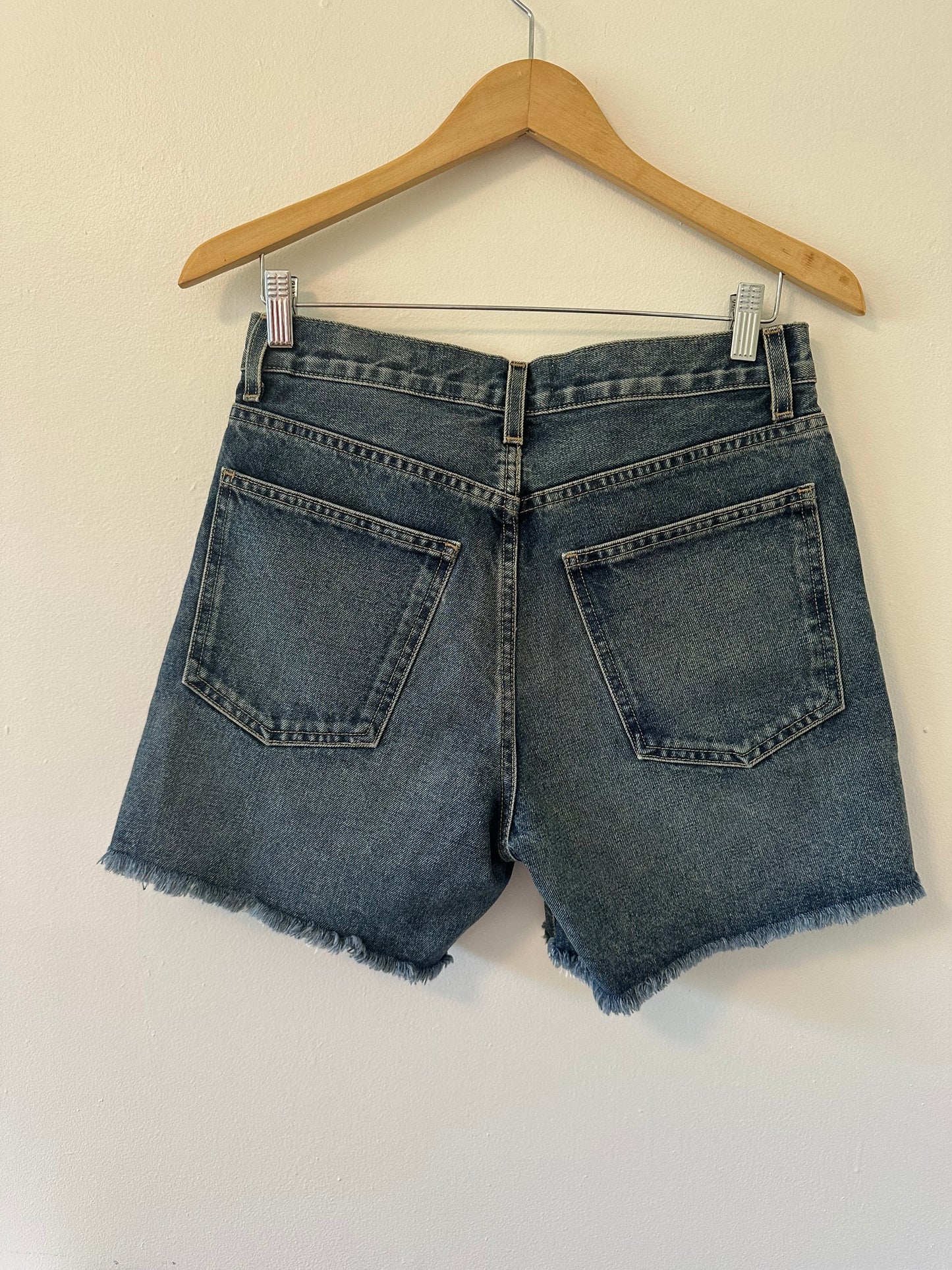 Nili Lotan Yoann Blue Denim Women's Shorts in Simon Wash - Size 25
