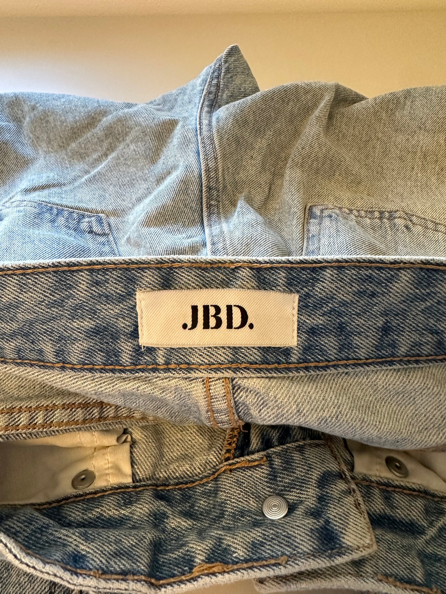 Just Black Light Blue Wide Leg Cotton Denim Jeans | Size 27