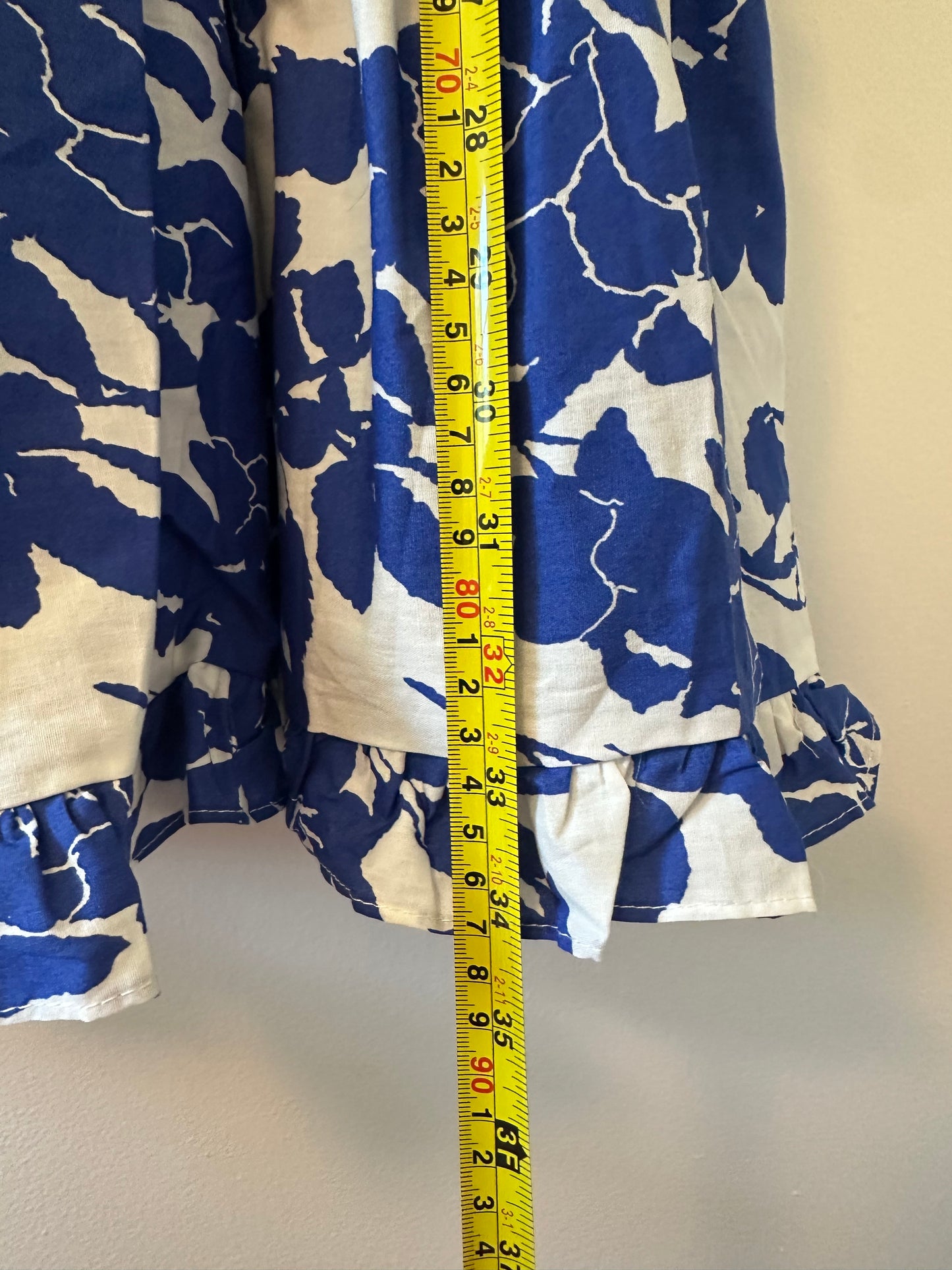 NWT Tuckernuck Hyacinth House Blue & White Floral Thea Mini Dress Size Medium