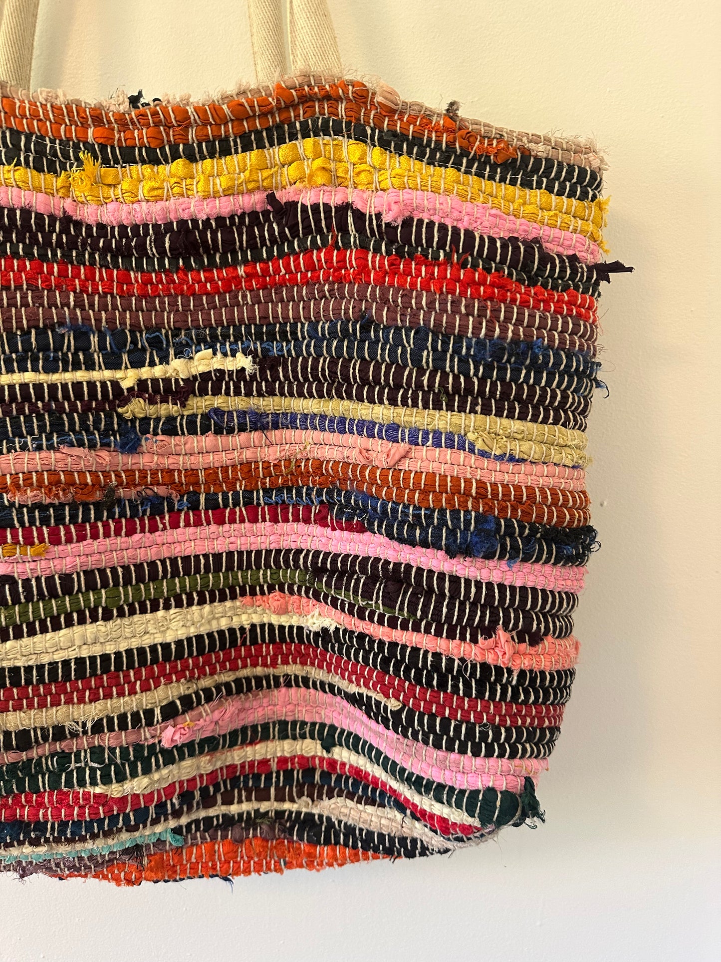 Mabelle Bags Chindie Cotton Multicolor Striped Tote Bag