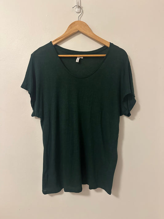 & Other Stories Forest Green Short Sleeve Tee | Size 8