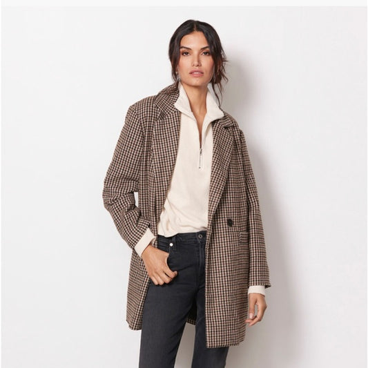 Evereve Betty Houndstooth Blazer Jacket Size XS
