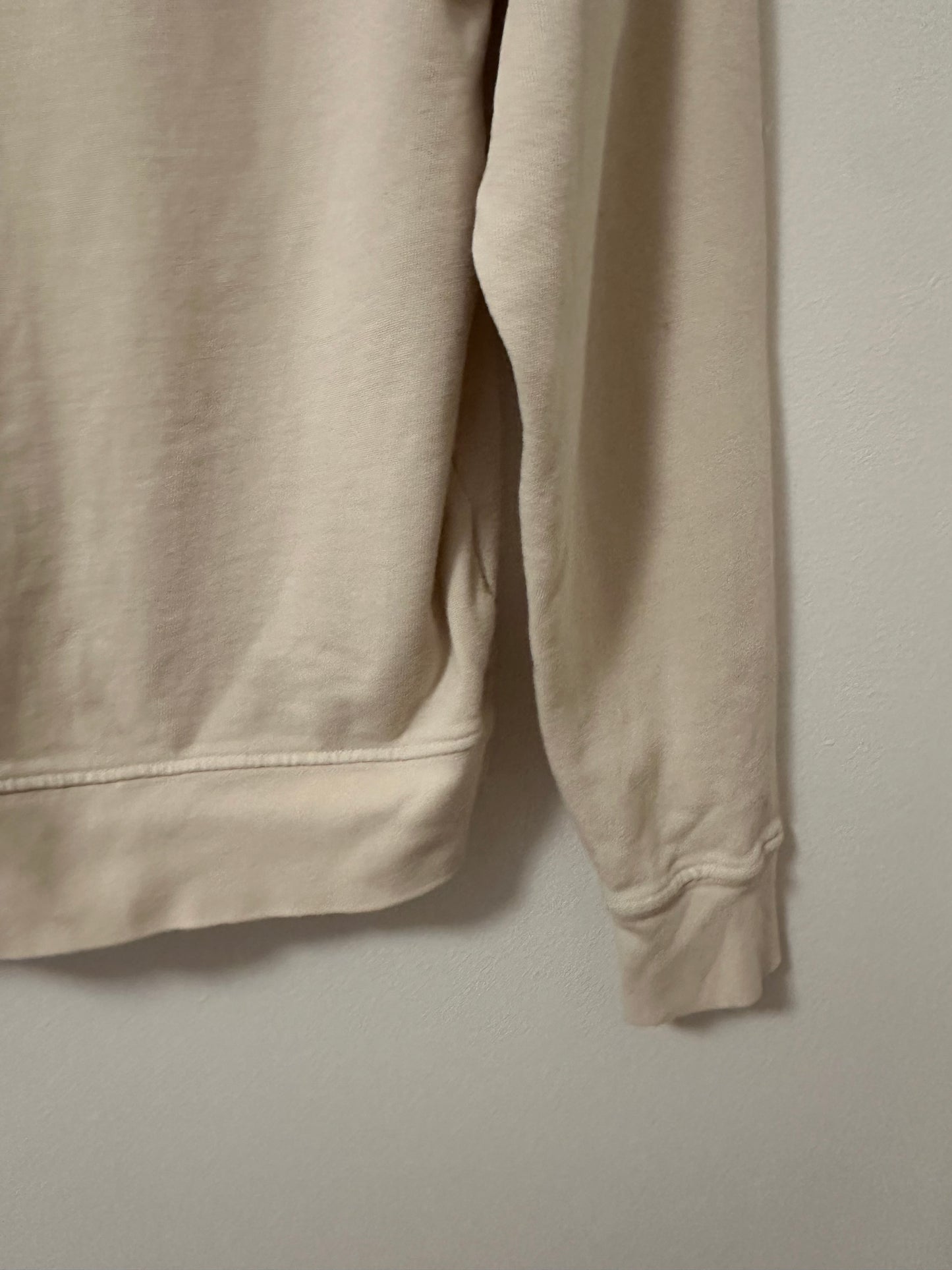 MATE The Label Cream Organic Lightweight Terry Raglan Sweatshirt - Medium