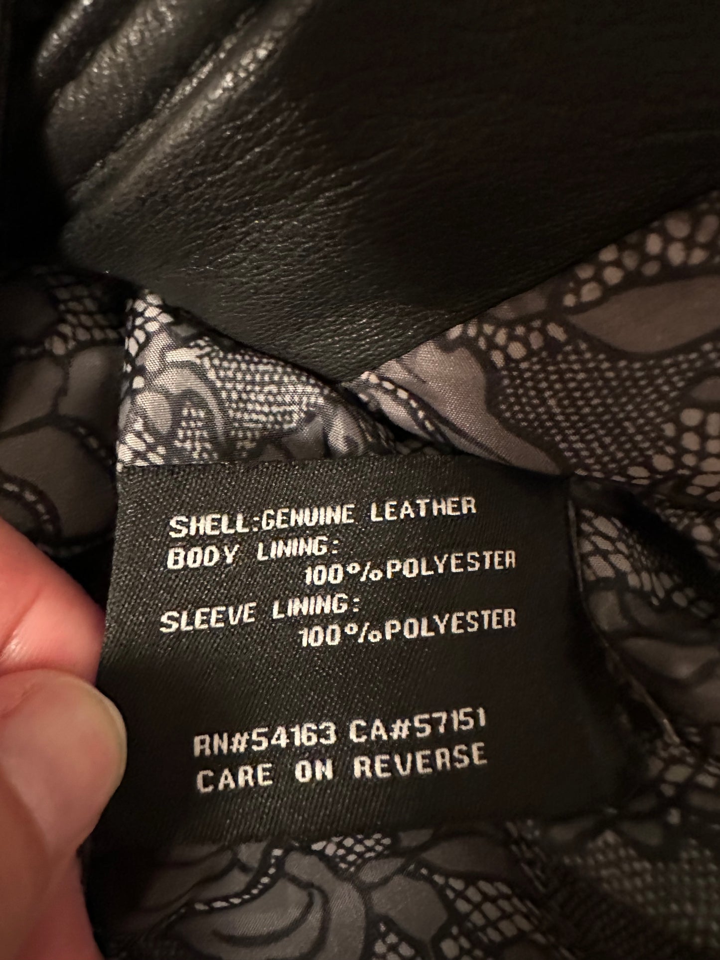 Black Rivet Women’s Black Leather Moto Jacket | Size Large