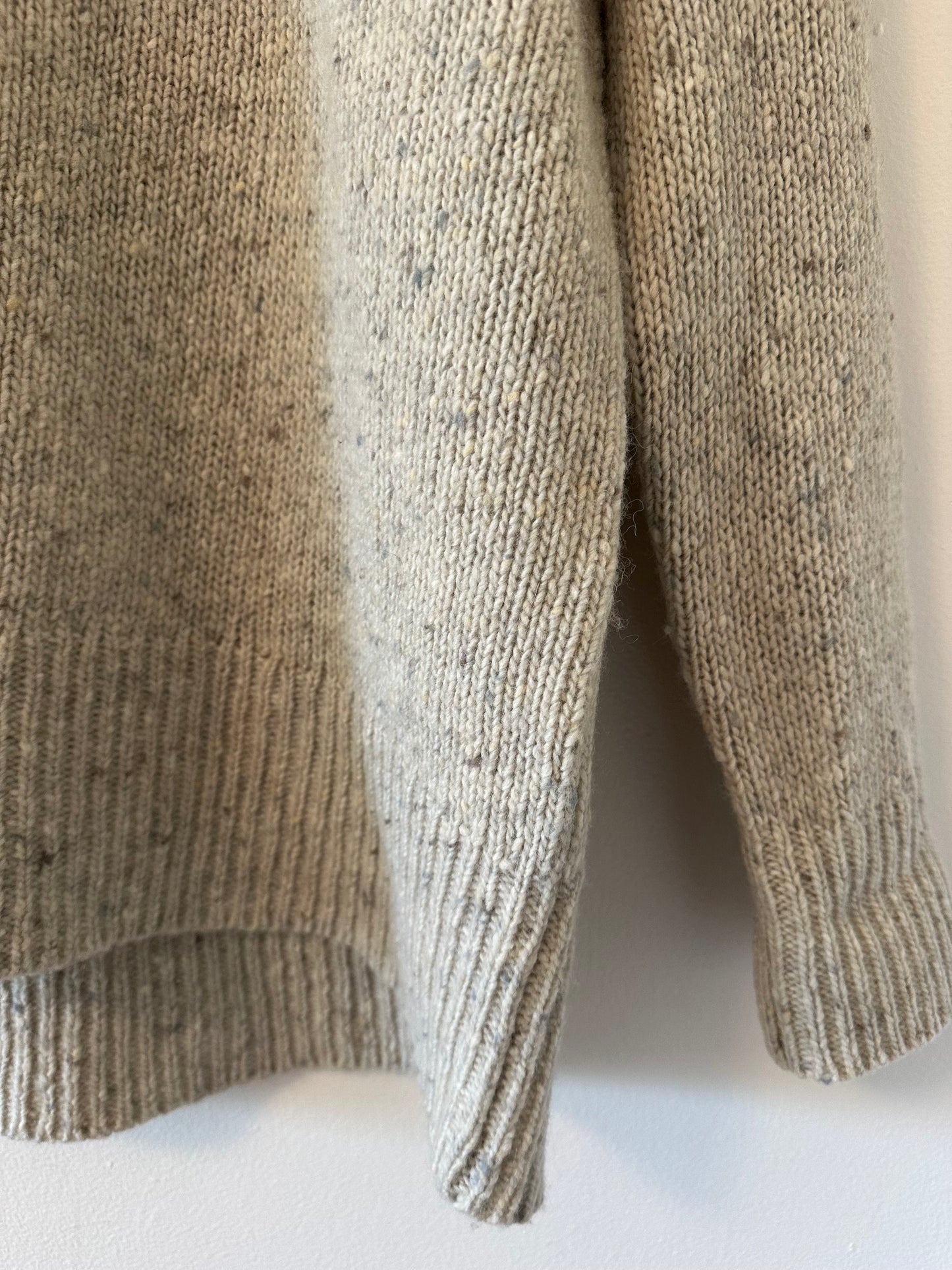 Margaret O’Leary Oatmeal Marled Turtleneck Sweater - Size Small