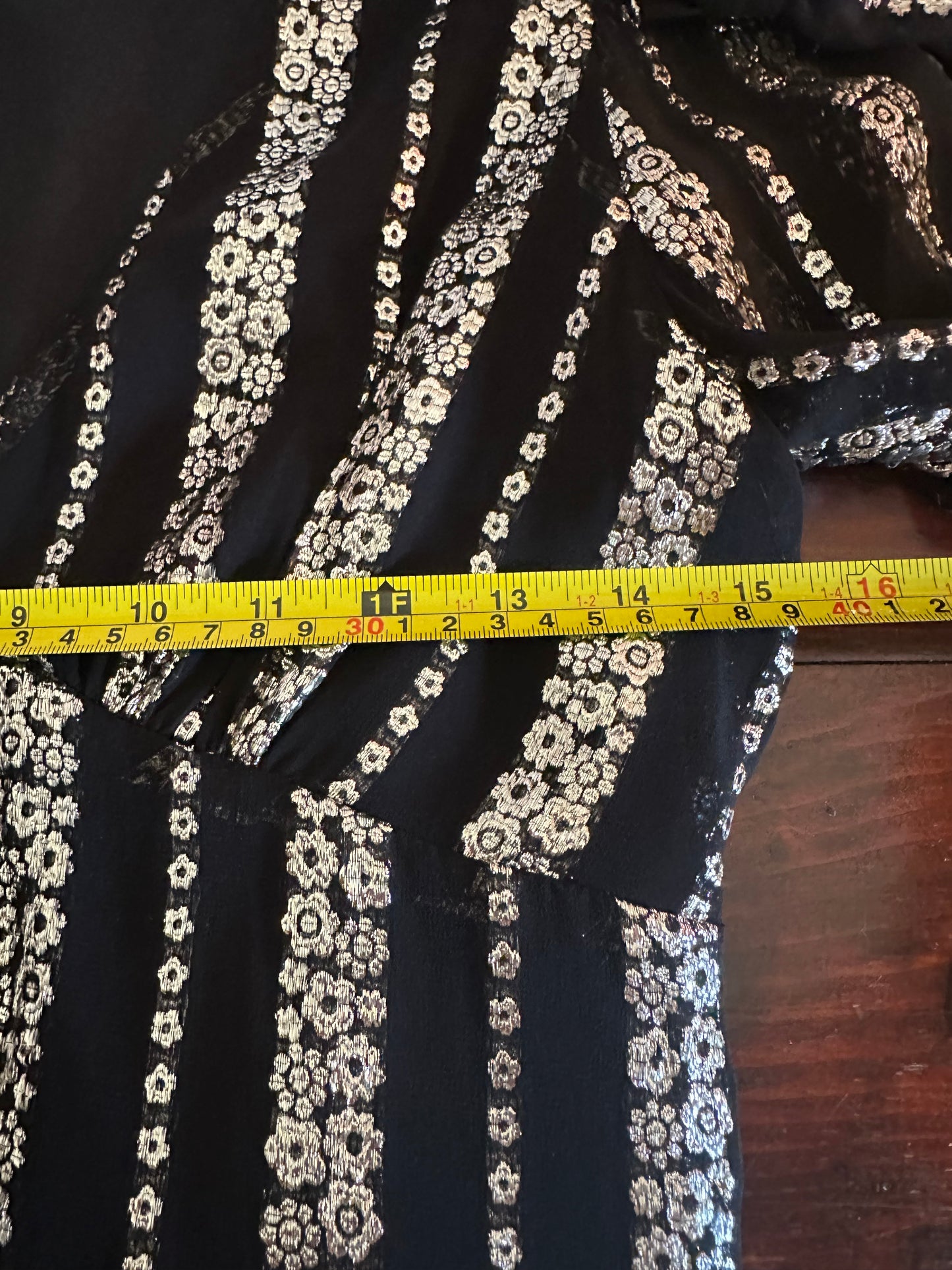 Emerson Fry Juney 2 Blouse in Viscose Black Lurex - Size Small