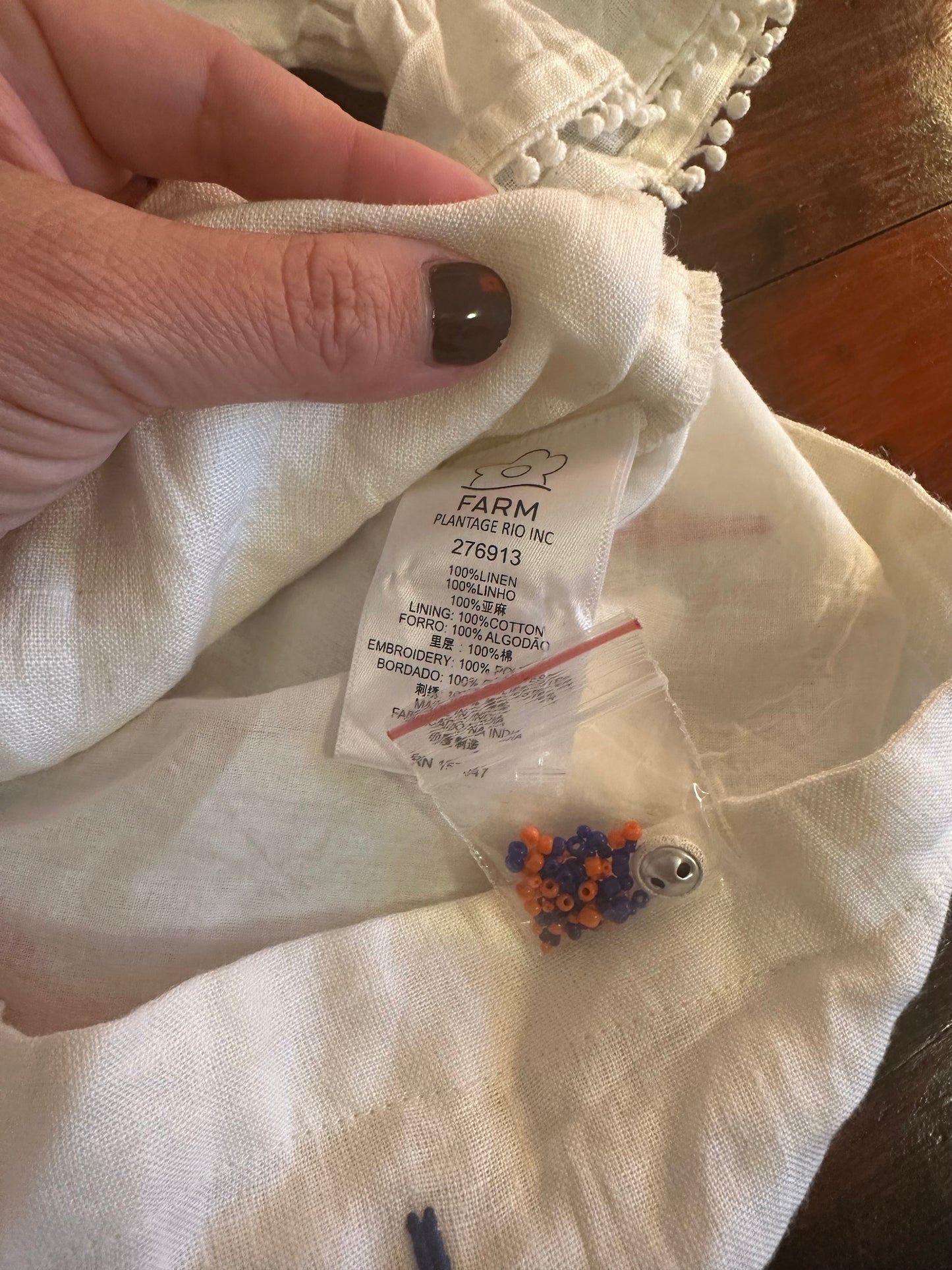 NWT FARM Rio Mini Macaw Embroidered Jumpsuit in Multi -Size S