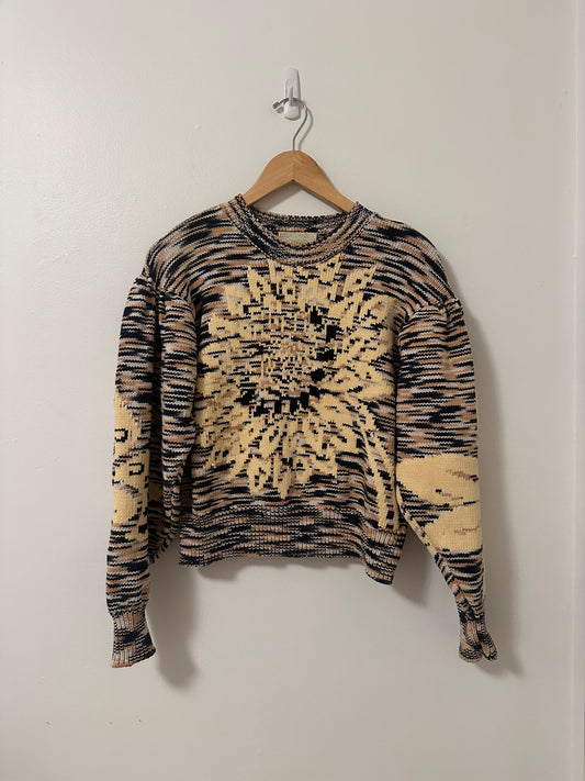Ulla Johnson Emerson Sunflower Cotton Blend Space Dye Sweater | Size Small