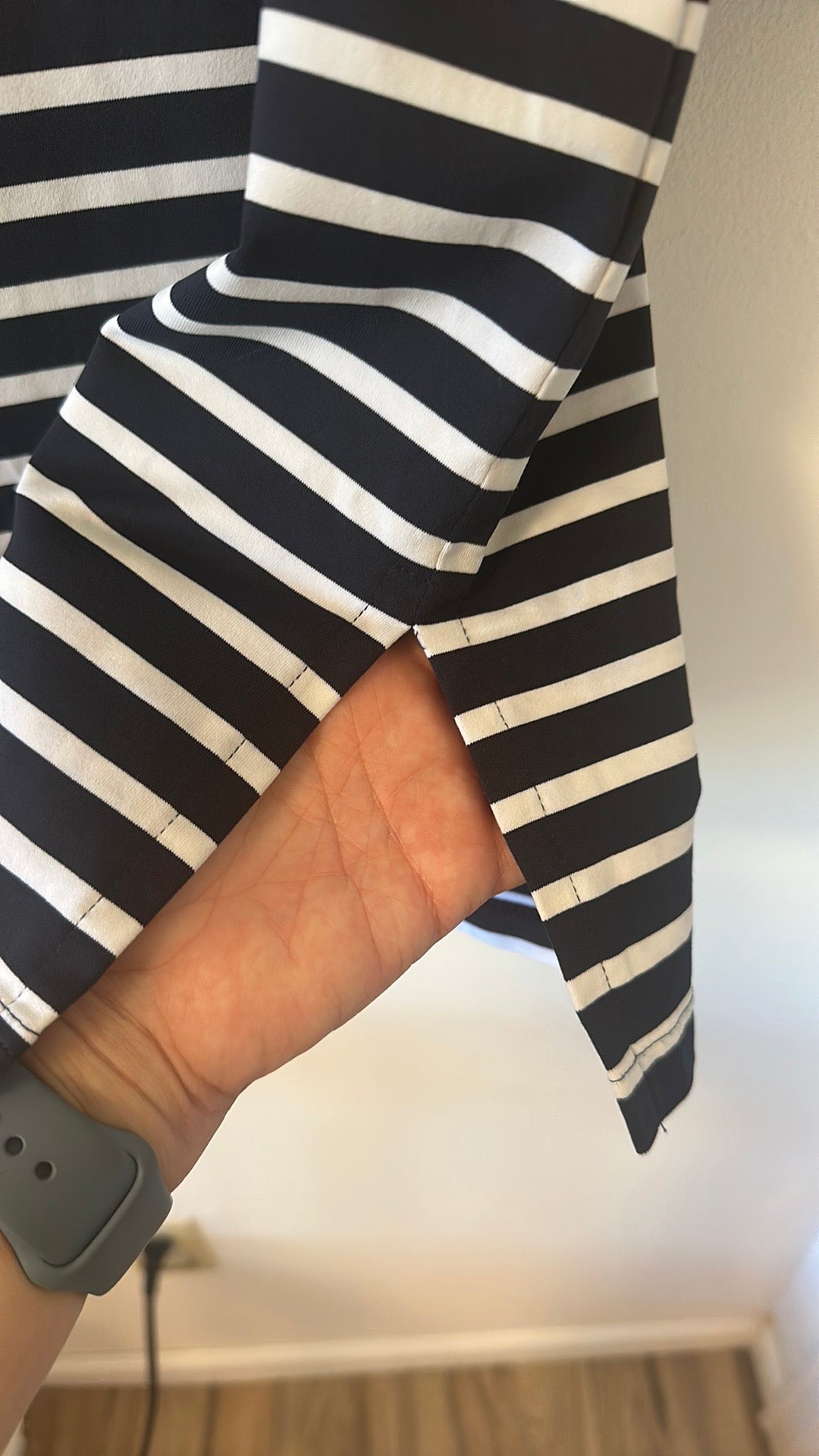 Saint James Phare Boat Neck Striped Tunic with Slits - Size 10