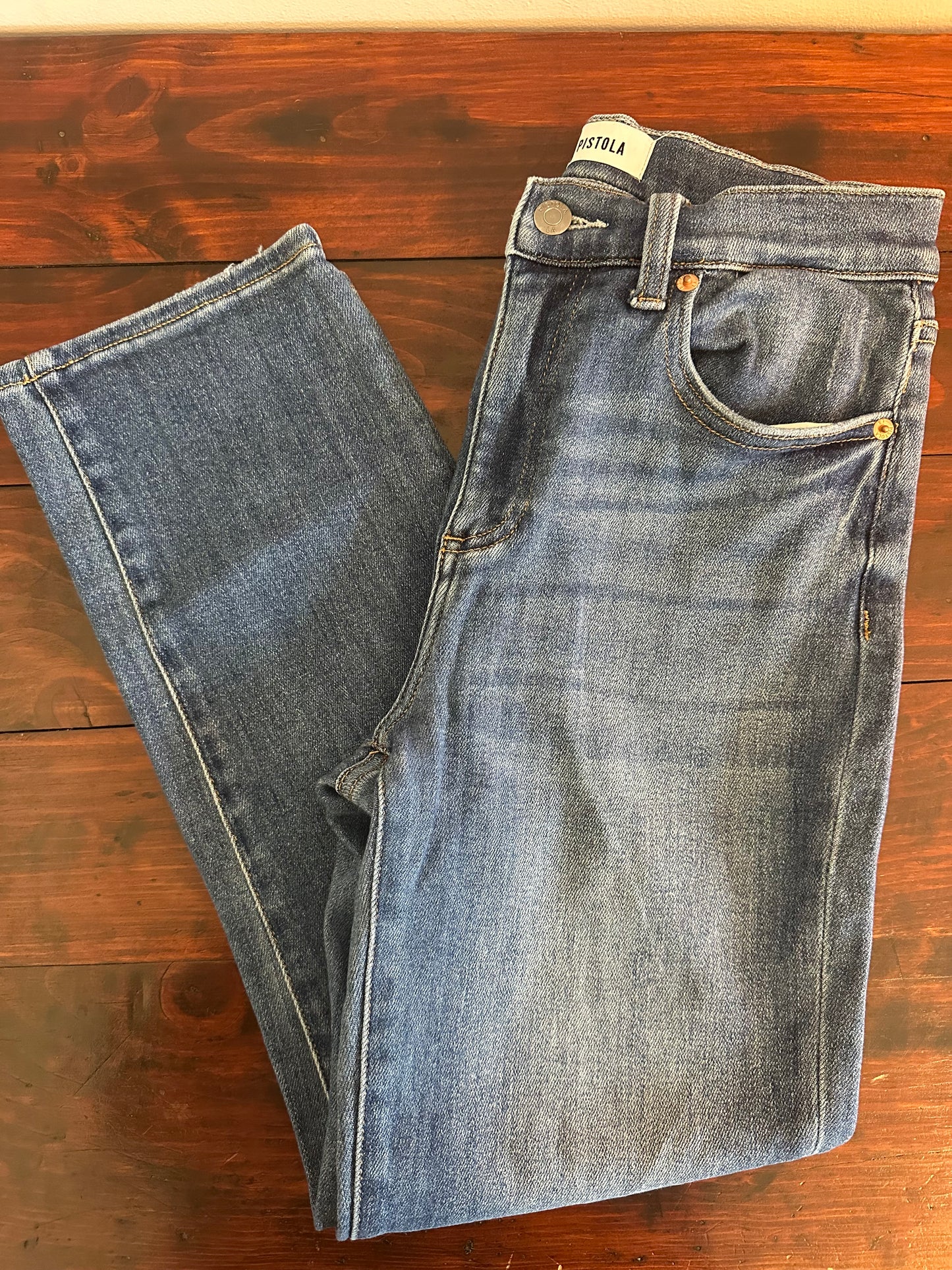 Pistola Women's Blue Straight Leg Jeans Size 27