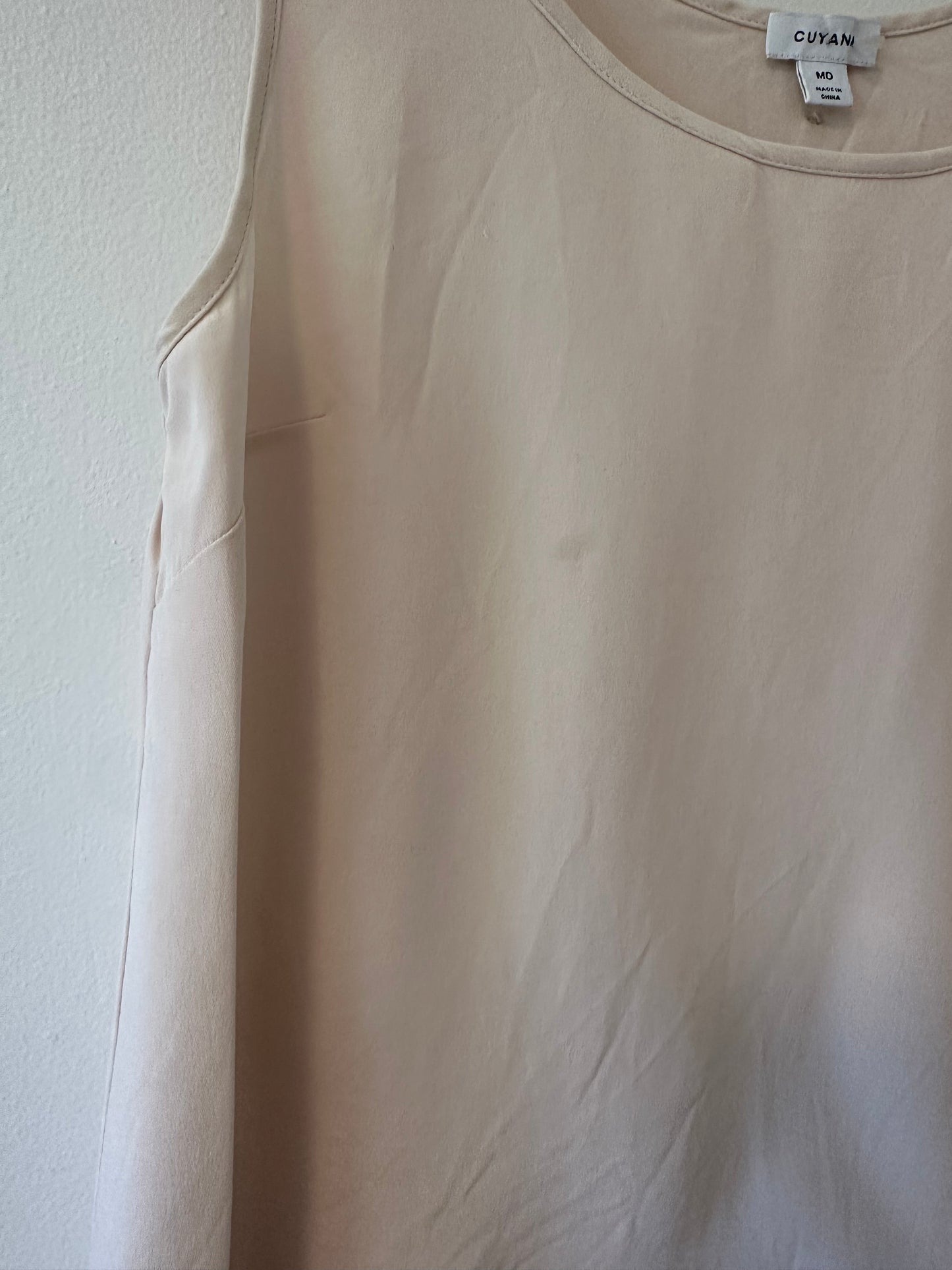 Cuyana Silk Tank Top in Blush Pink- Size Medium