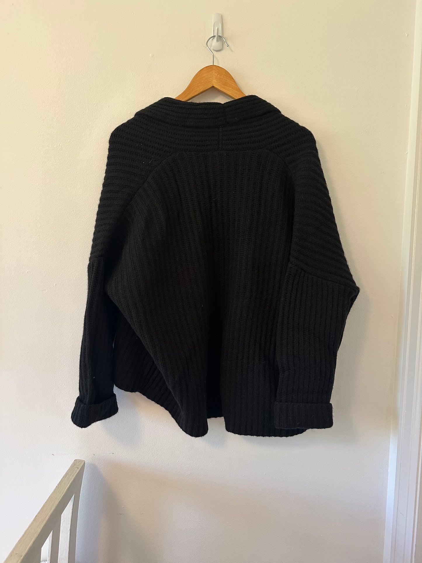 NAADAM Black Textured Cashmere Cardigan - Size Small