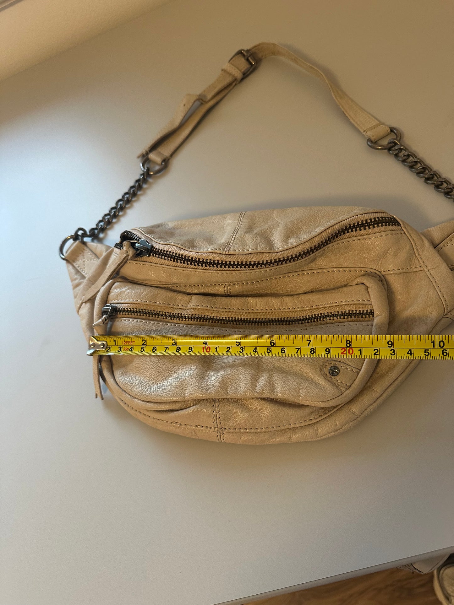 Free People Archer Leather Chain Strap Sling Bag