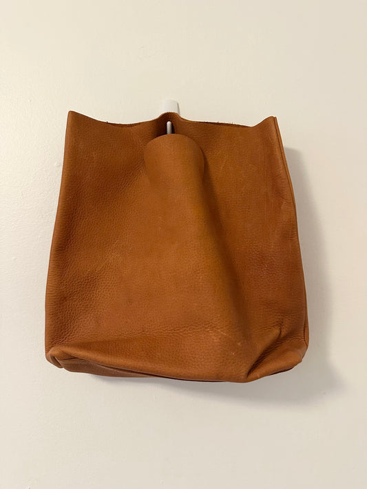 NWT Parker Clay Tan Leather Handheld Tote Bag