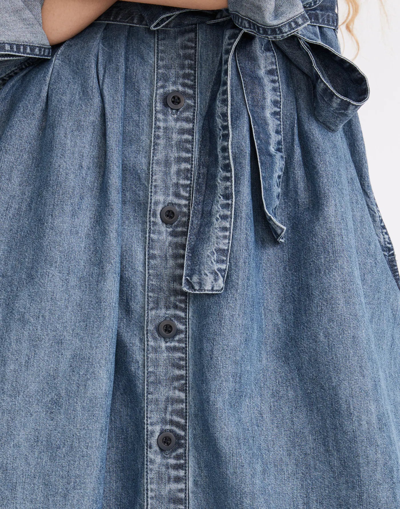 NWT Madewell Tie-Waist Shirtdress: TENCEL™ Denim Edition - Size 10