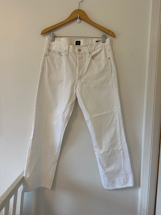 Edwin Kali Ankle Vintage Straight White Jeans - Size 30
