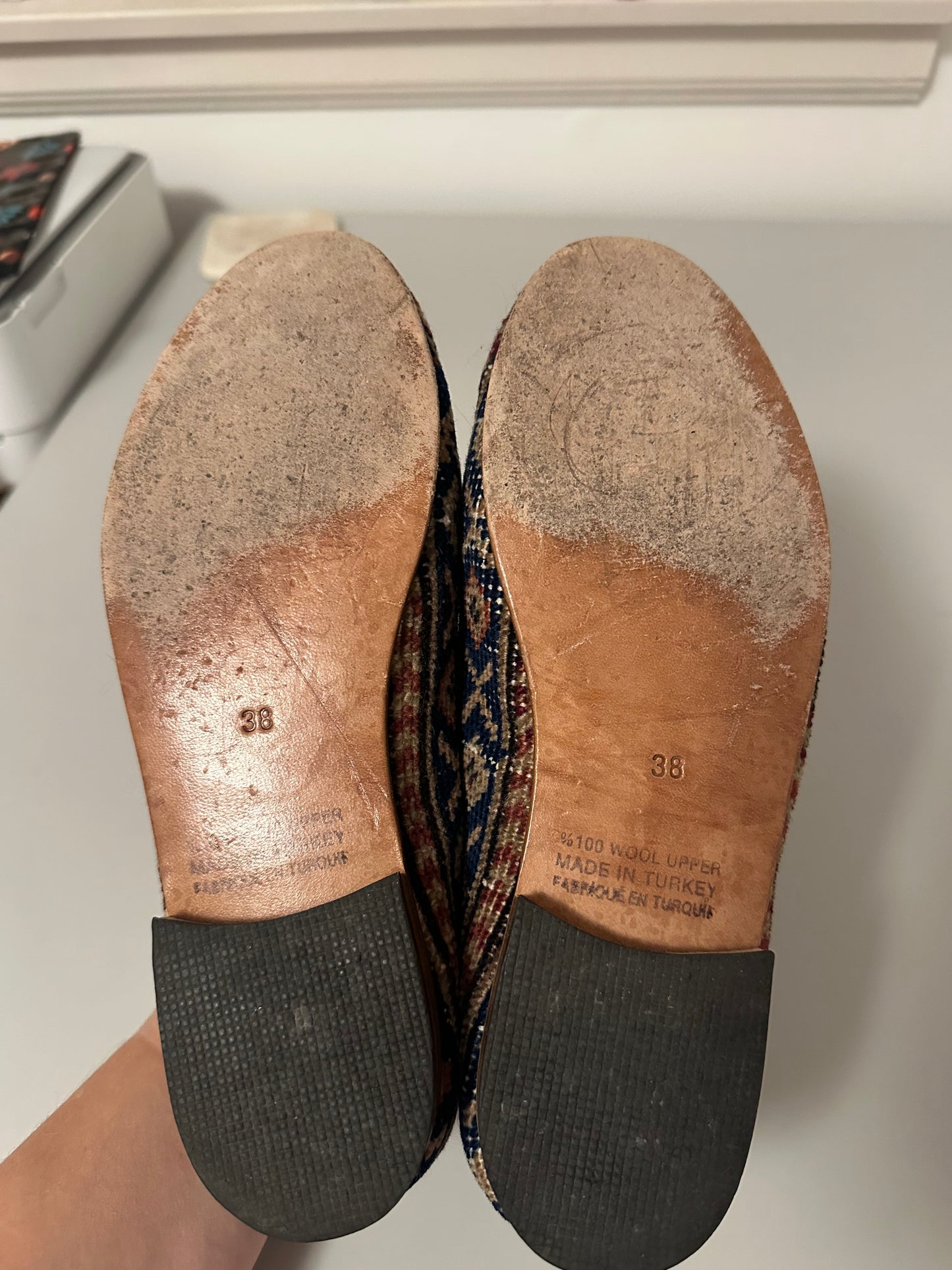 Artemis Design Co. Women's Sumak Kilim Smoking Shoes | Size 7.5